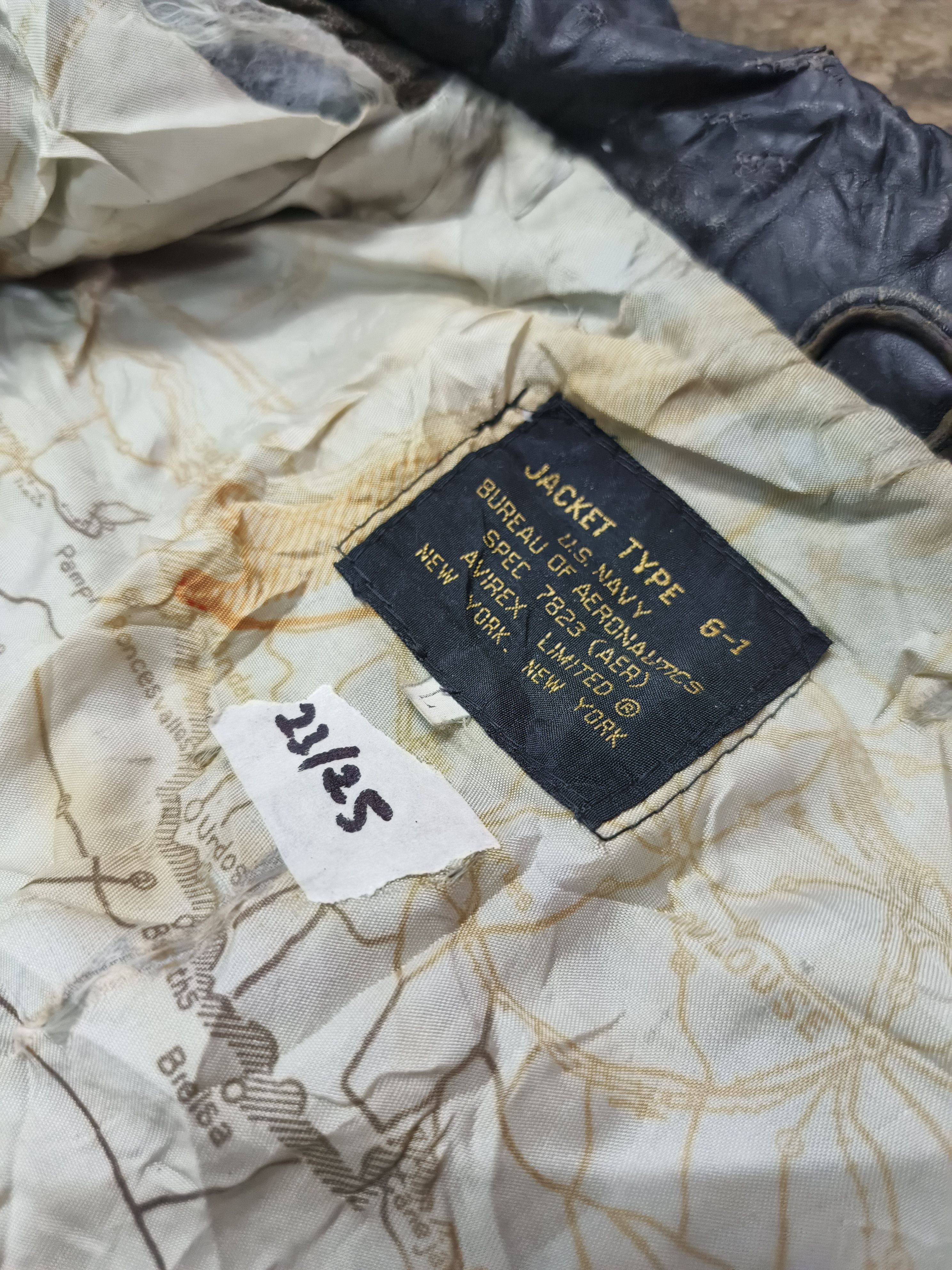 Avirex True Vtg DISTRESSED Avirex Map Lining Type G1 Us Navy Jacket Size US L / EU 52-54 / 3 - 8 Thumbnail