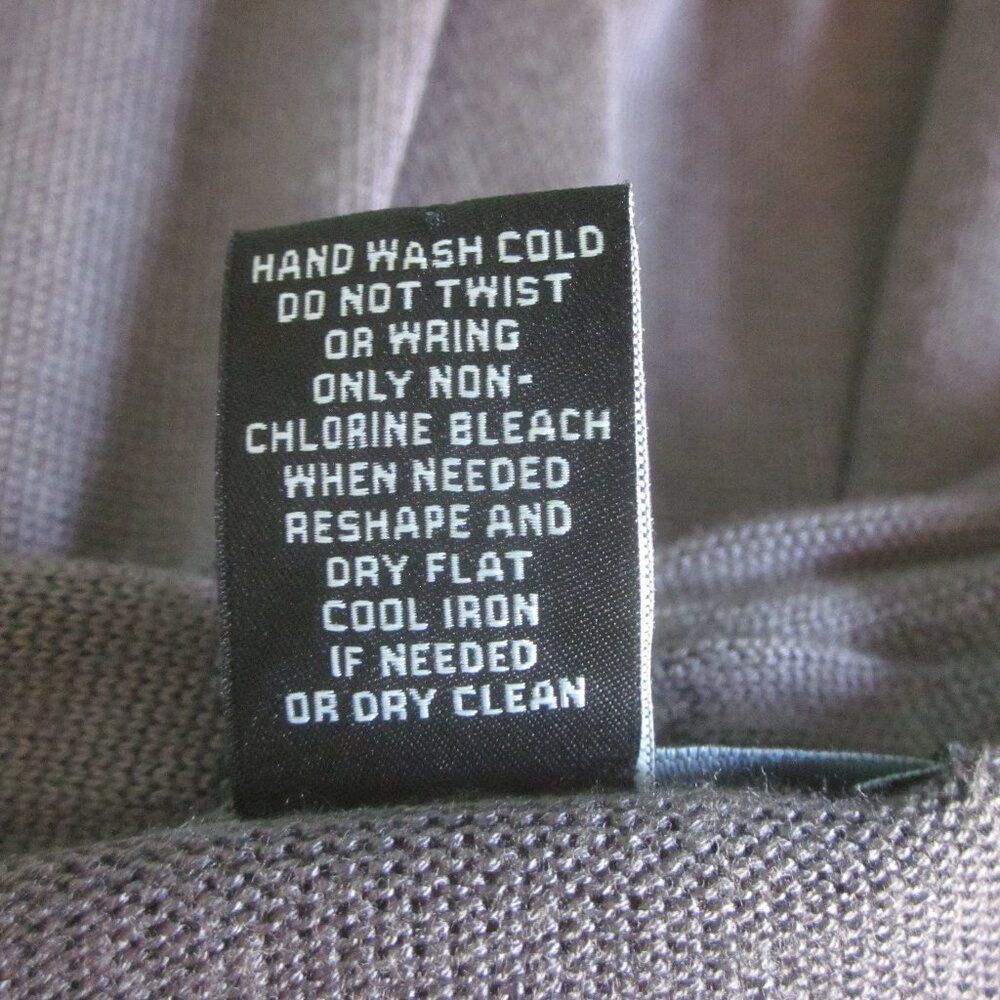 Vass Joan Vass Womens Size L Gray Tight Knit Open Front Long Car Size L / US 10 / IT 46 - 4 Thumbnail