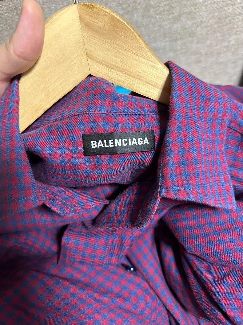 Balenciaga Balenciaga size 37 Plaid Long Sleeve Shirt Size US M / EU 48-50 / 2 - 4 Thumbnail