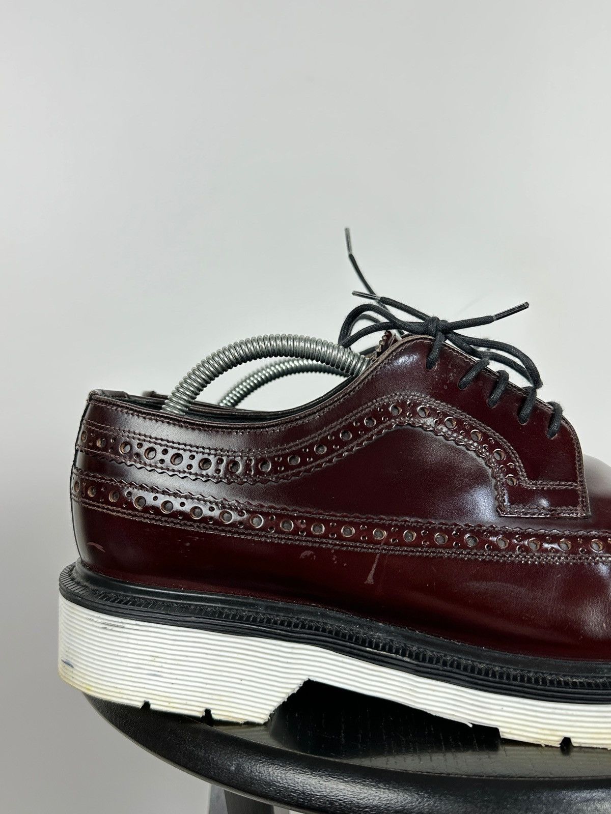 Loake Loake Navy Burgundy Patent Leather Brogue Boots Shoes Size US 10.5 / EU 43-44 - 17 Thumbnail