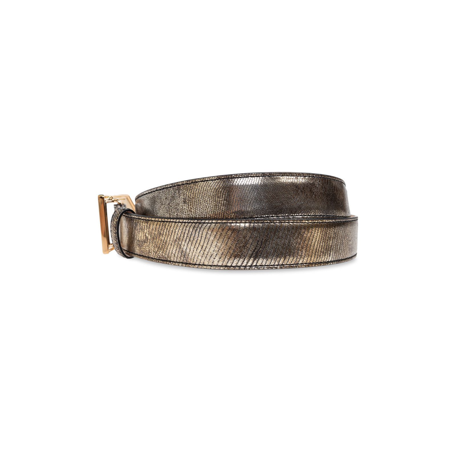 Versace VERSACE Gold Leather Belt New & Authentic (Men's size:90;) Size ONE SIZE - 2 Thumbnail