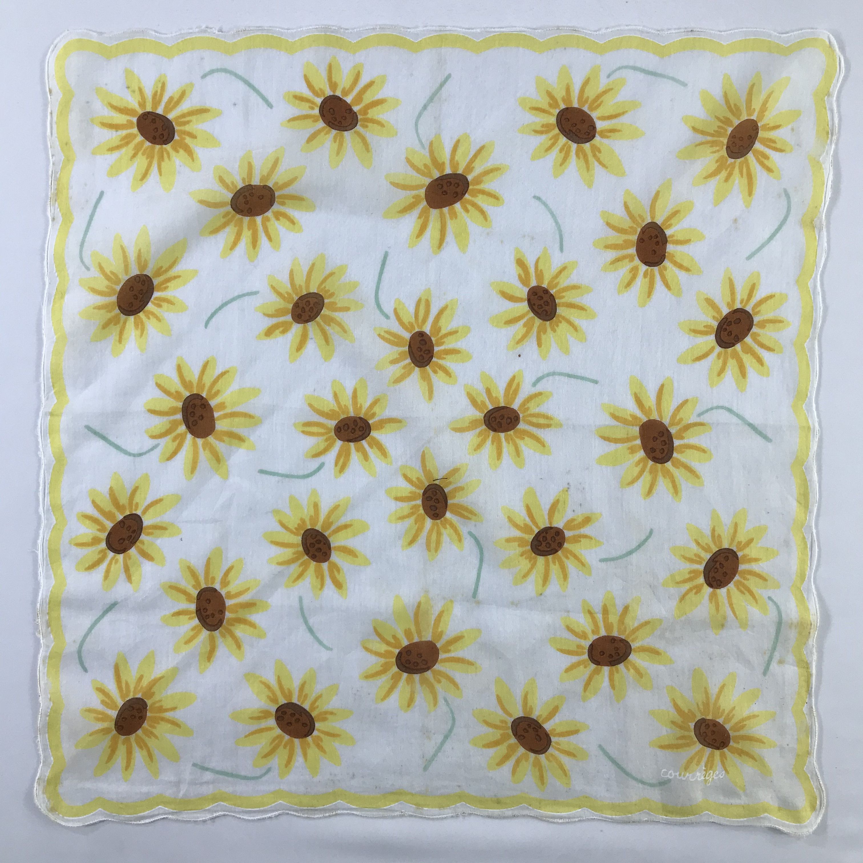 Courreges × Vintage Courreges Bandana / Handkerchief / Neckerchief - S422 Size ONE SIZE - 1 Thumbnail