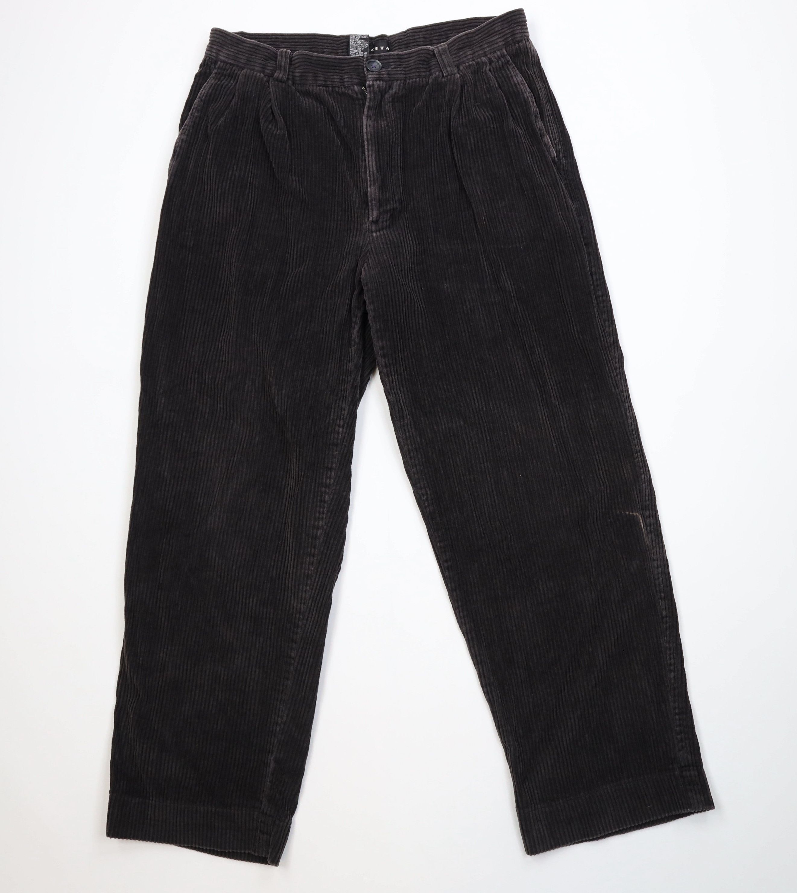 Vintage Vintage 90s Streetwear Wide Leg Corduroy Chino Pants Black Size US 34 / EU 50 - 1 Thumbnail