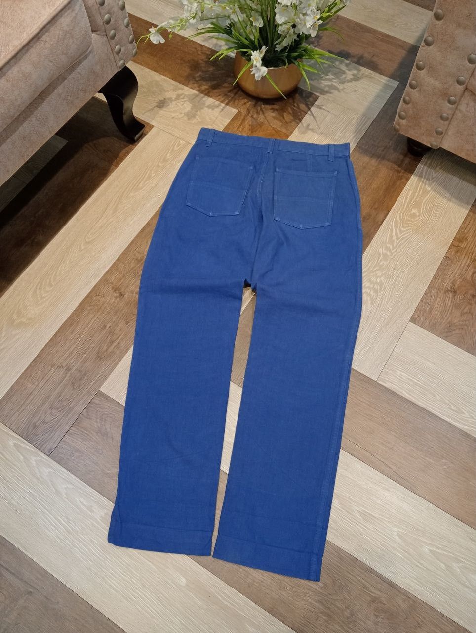Margaret Howell MARGARET HOWELL BLUE COTTON PANTS Size US 30 / EU 46 - 8 Thumbnail