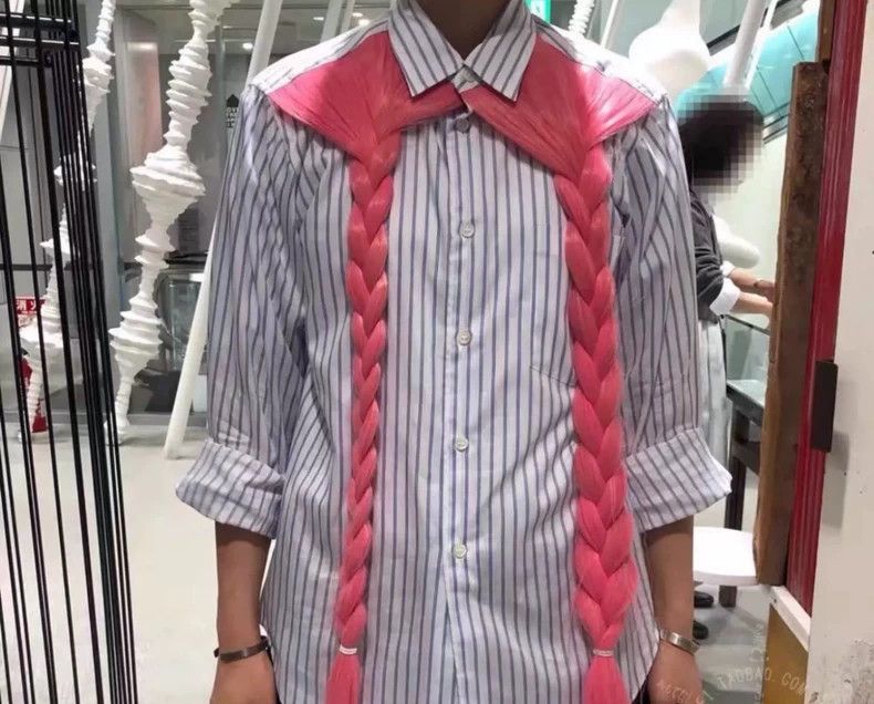 Comme des Garcons Comme Des Garcons CDG Pink Hair Wig Shirt Size US S / EU 44-46 / 1 - 8 Thumbnail