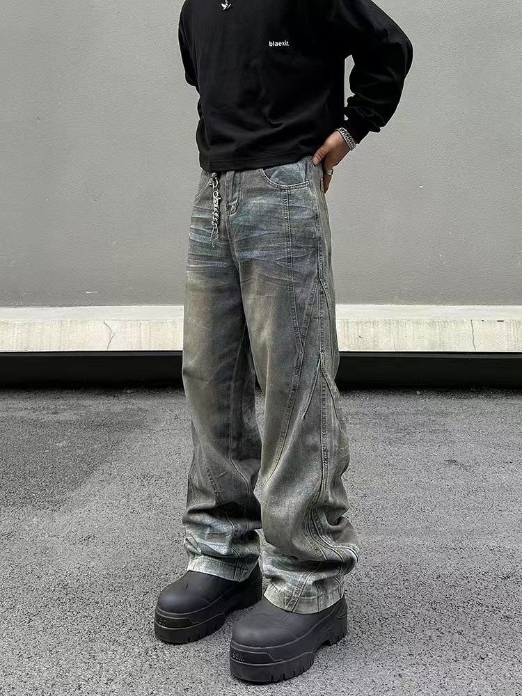 Japanese Brand × Jean High Street Washed and Aged Dirty Dyed Jeans Size US 30 / EU 46 - 2 Thumbnail
