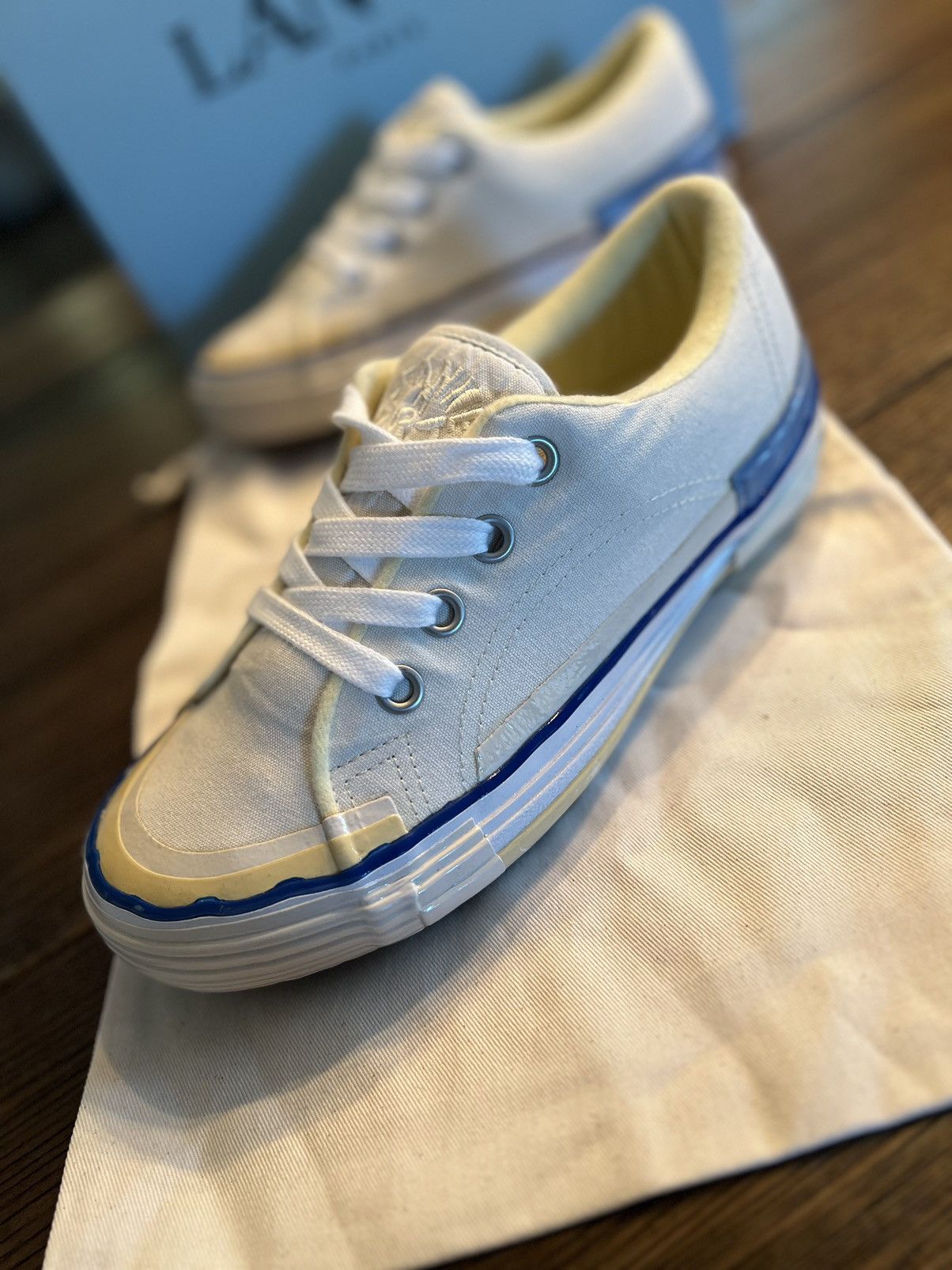 Lanvin Mens Lanvin VULCANIZED MLTED SNEAKERS Size US 10 / EU 43 - 2 Thumbnail