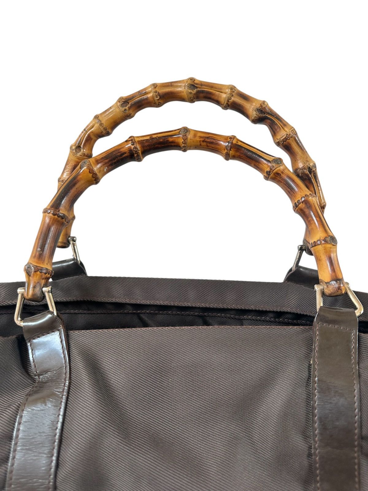 Gucci Vtg Gucci bamboo shopper tote bag Size ONE SIZE - 3 Thumbnail