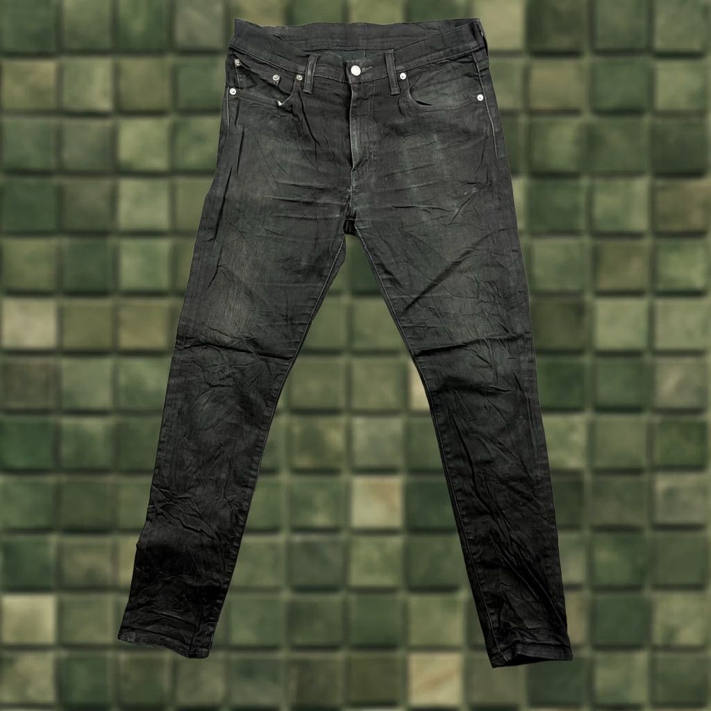 Levi's Levi's 512 Jeans Slim Regular 33x34 Denim Black 90s USA Distressed Mens Size US 33 - 1 Thumbnail
