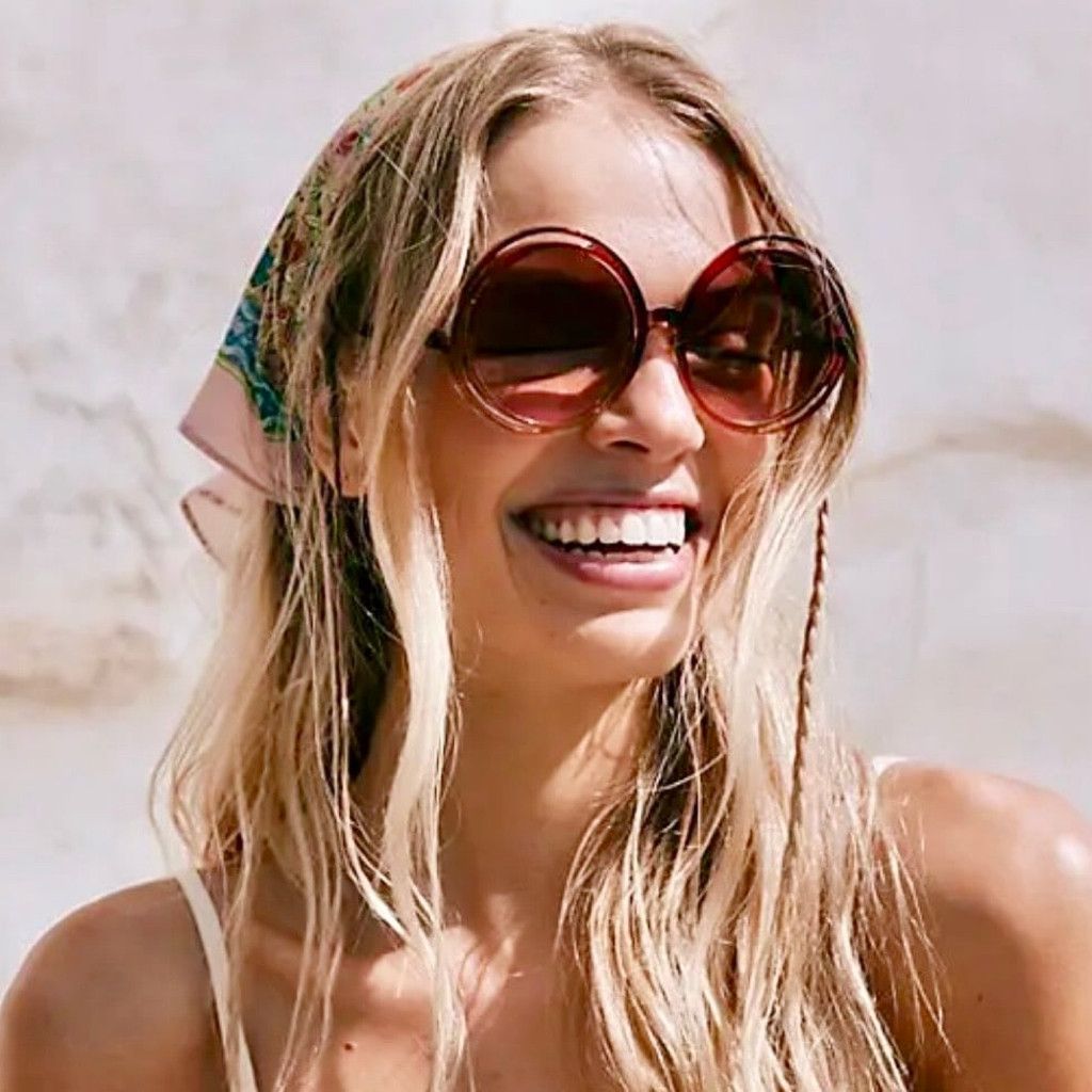 Free People NWT Free People Wavy Baby Round Sunglasses Size ONE SIZE - 8 Thumbnail