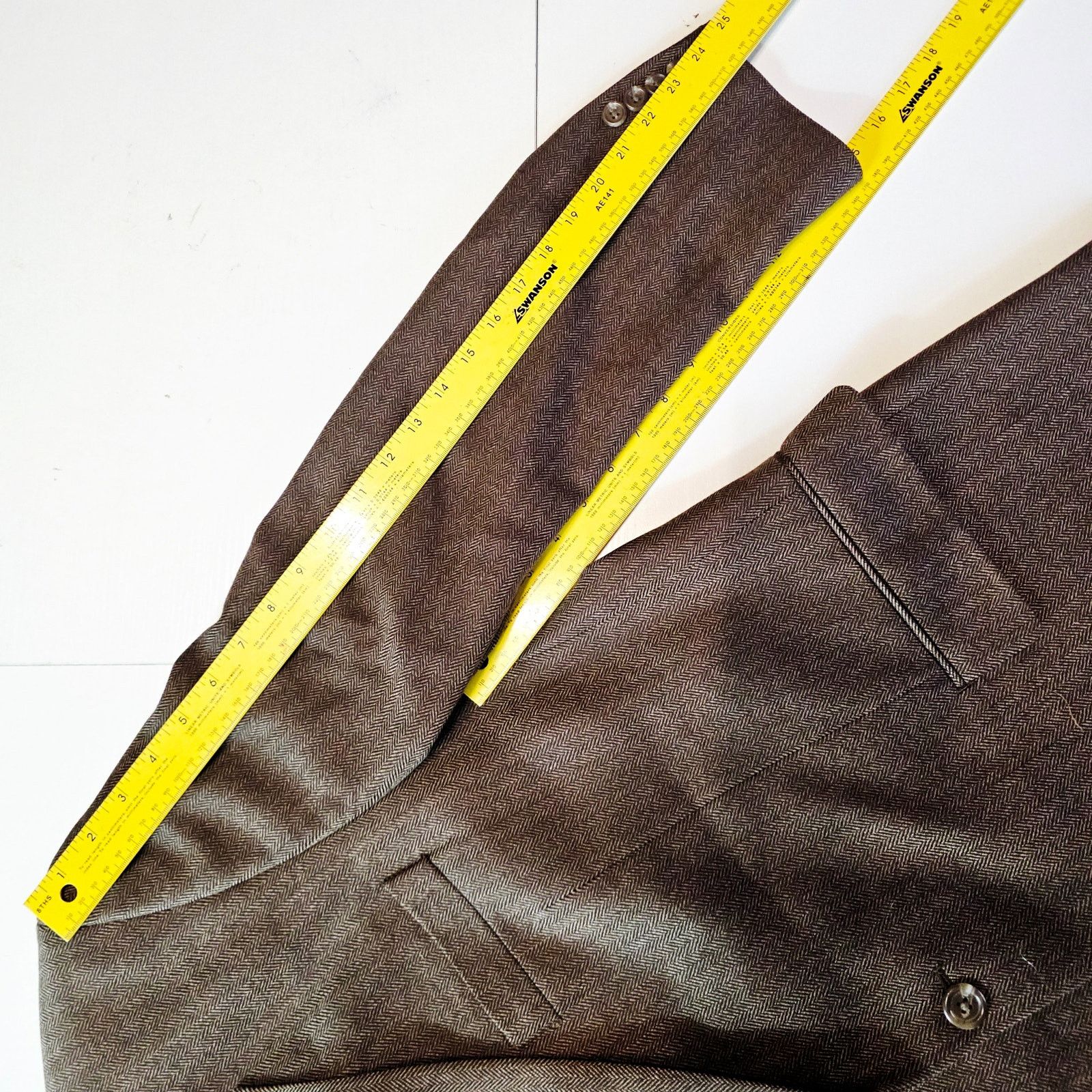Chaps Chaps Ralph Lauren Wool Sports Coat Blazer Jacket Brown 4R Size 44R - 7 Thumbnail