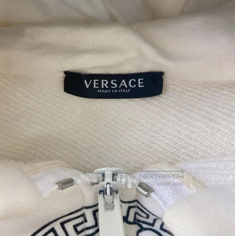 Versace Versace White Cotton Women's Hoodie . Size L / US 10 / IT 46 - 4 Thumbnail