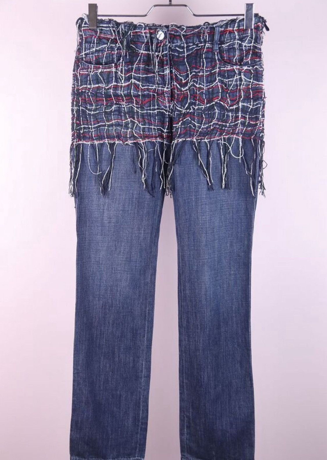 Chanel Chanel & Karl Lagerfeld 2008 Runway Decoration Detail Jeans Size 28" / US 6 / IT 42 - 2 Thumbnail