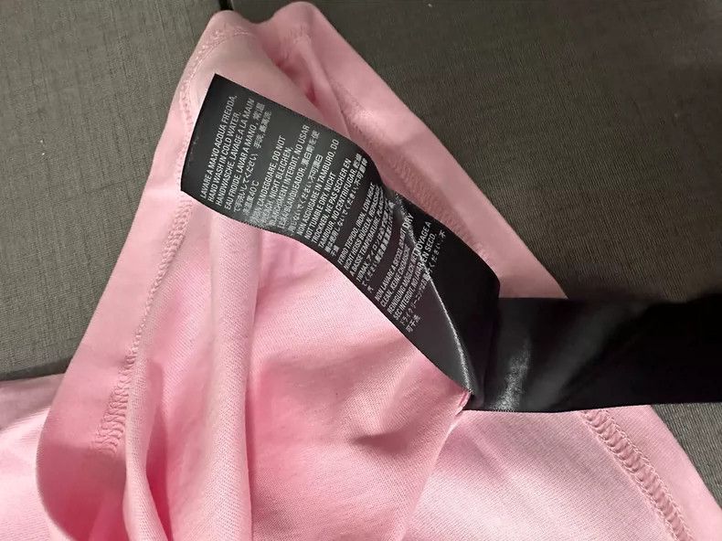 Balenciaga Balenciaga Pink classic basic T-shirt with small logo prin Size US XS / EU 42 / 0 - 6 Thumbnail