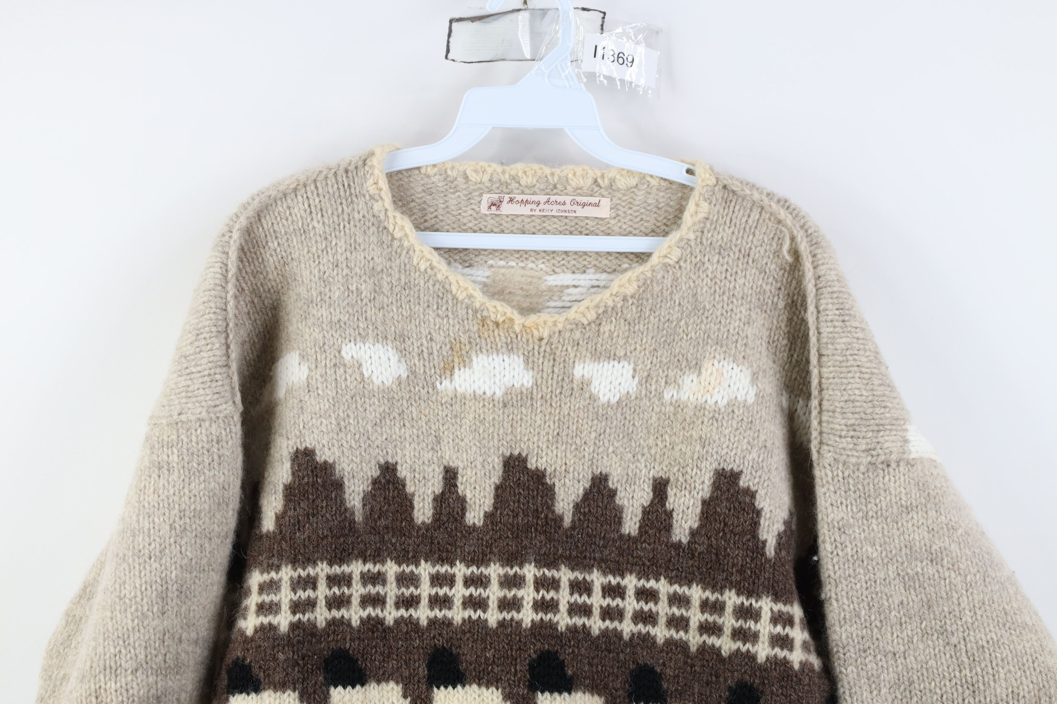 Vintage Vintage 90s Streetwear Wool Knit All Over Print Sweater Size M / US 6-8 / IT 42-44 - 2 Thumbnail