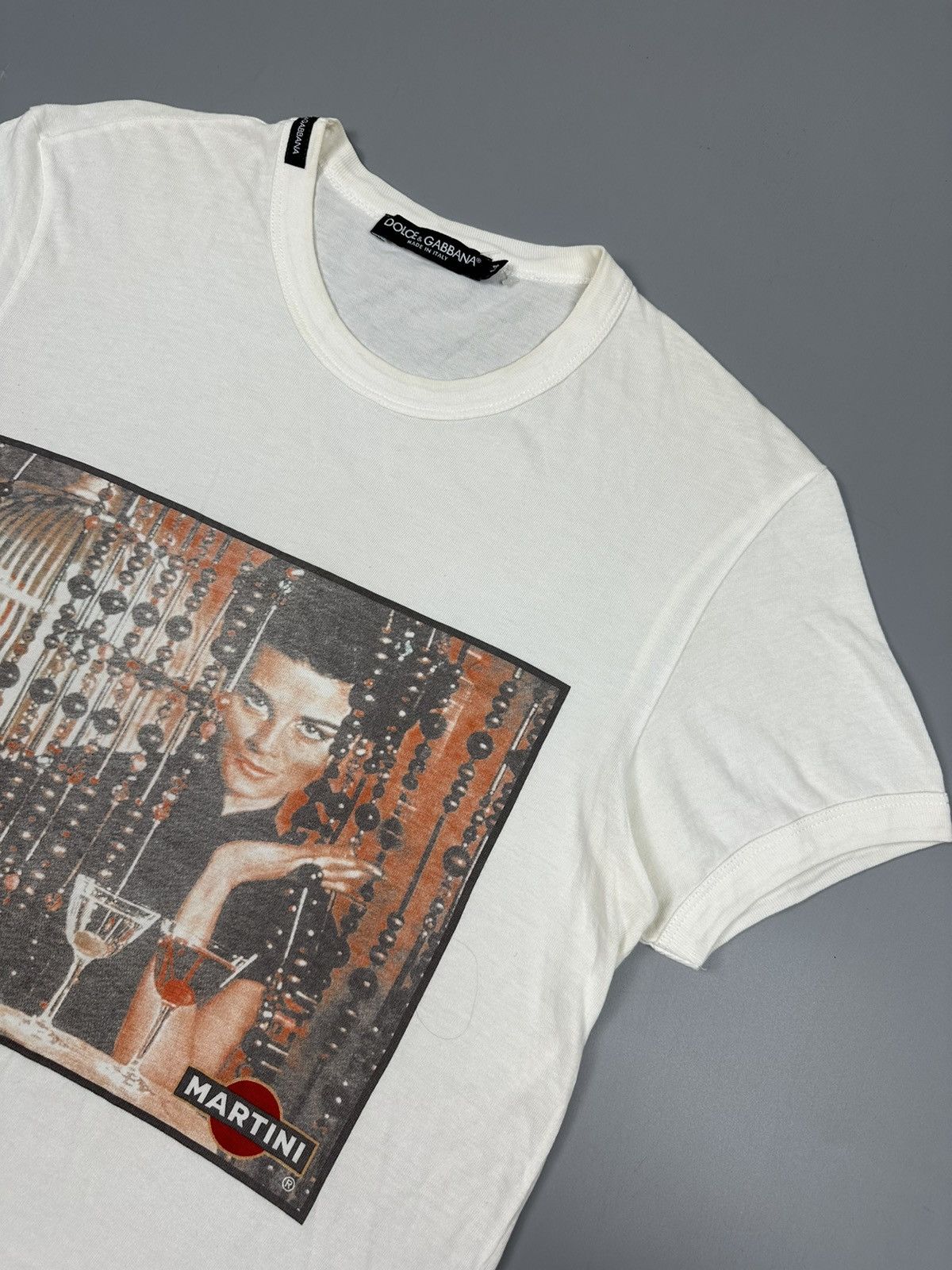 Designer × Dolce & Gabbana Vintage Dolce & Gabbana x Martini Photo Tee Size M / US 6-8 / IT 42-44 - 4 Thumbnail