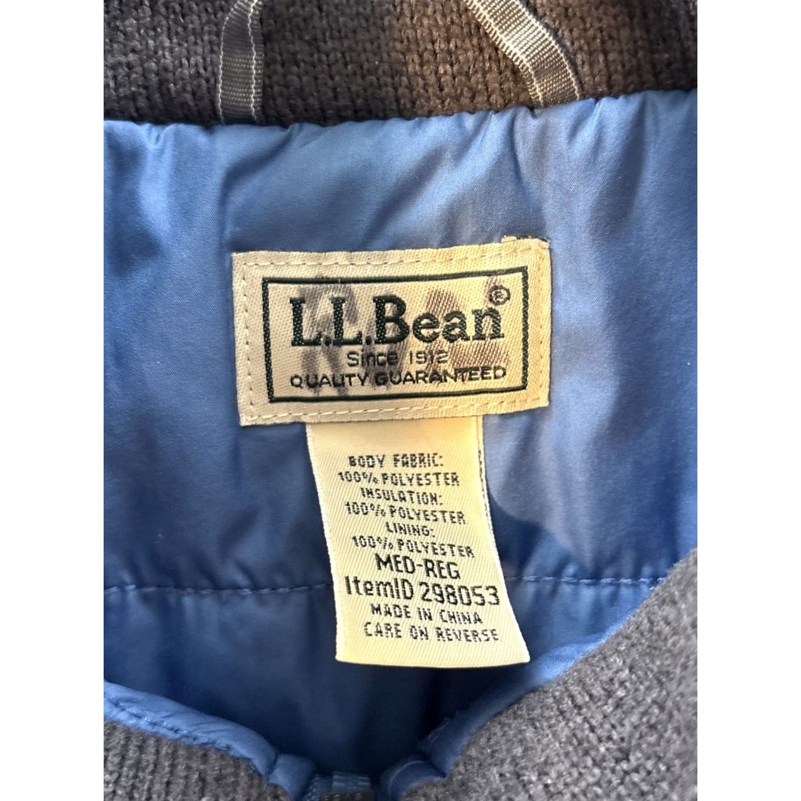 Vintage LL Bean Vest Mens M Gray Full Zip Fleece Quilted Liner 298053 Size US M / EU 48-50 / 2 - 4 Thumbnail