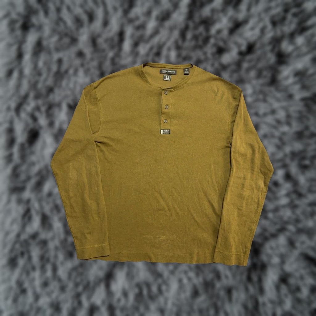 Scotch & Soda VINTAGE Scotch & Soda Long Sleeve Henley Style Shirt Mens Size S Brown Henley Button-Up Shirt Mens S Brown Size US S / EU 44-46 / 1 - 1 Thumbnail
