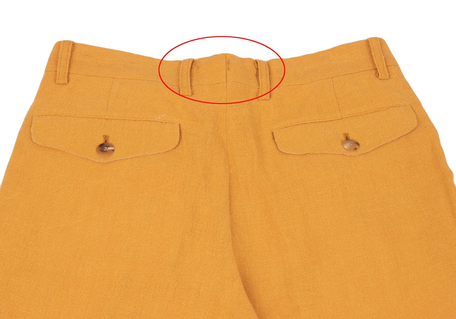 Issey Miyake Linen Two-Tuck Pants in Mustard, Size M Size US 38 / EU 54 - 12 Thumbnail