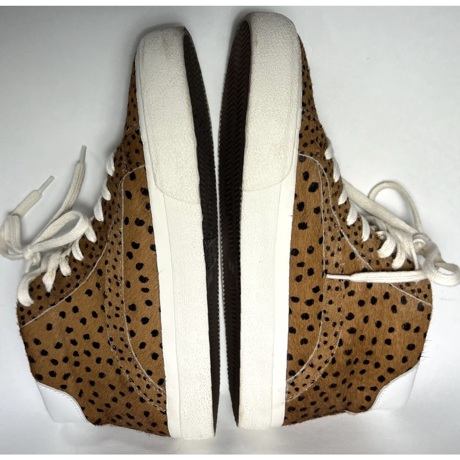 Madewell Madewell Sidewalk Spot Dot Genuine Calf Hair High Top Sneakers Shoes Womens 8 Brown Spotted Casual Sneaker Calf Hair Size M / US 6-8 / IT 42-44 - 3 Thumbnail