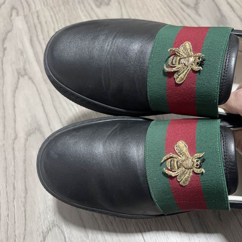 Gucci Gucci Black Slip-On Sneakers with Bee Detail - Size US 8.5 / EU 41-42 - 7 Thumbnail