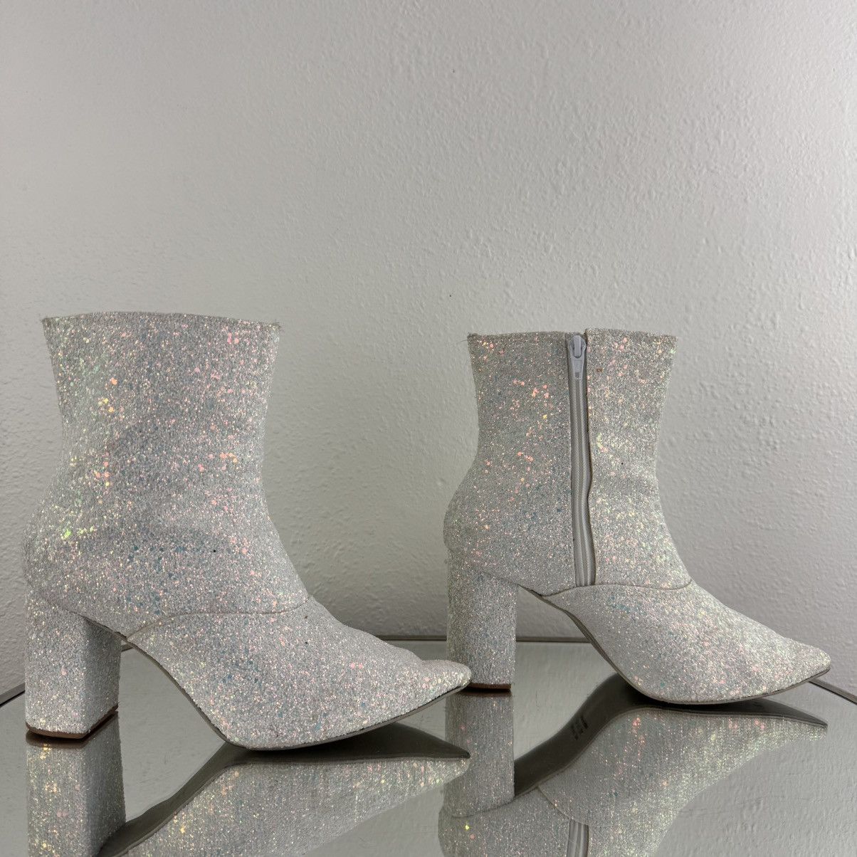 Other OLD CUTLER White Blue Unicorn Glitter Concert Ankle Boot Size US 9 / IT 39 - 3 Thumbnail