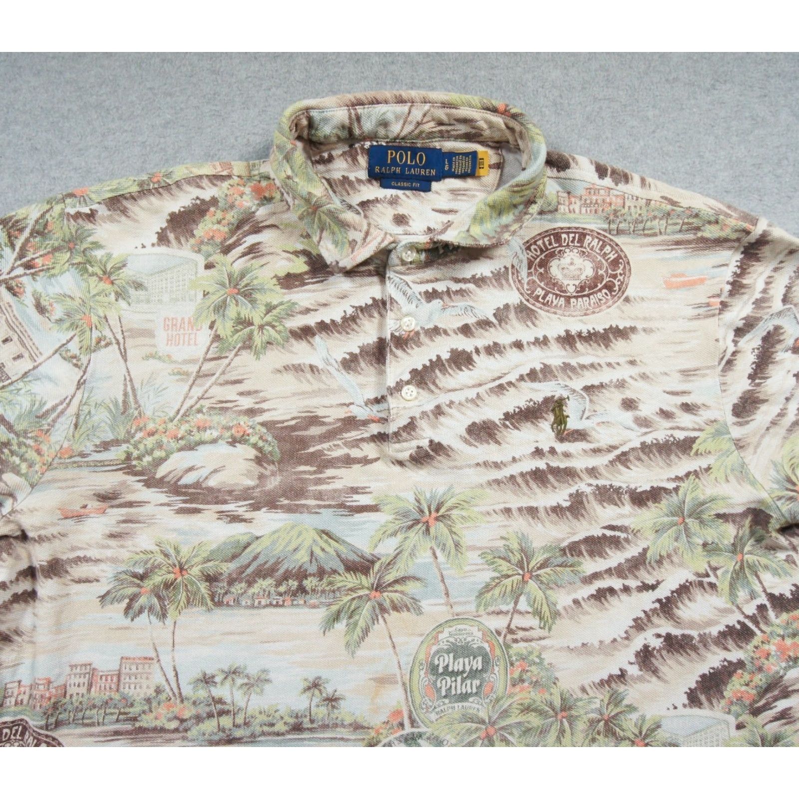 Polo Ralph Lauren Polo Ralph Lauren Shirt Mens Large Short Sleeve Hotel Del Ralph Classic Fit Size US L / EU 52-54 / 3 - 2 Thumbnail