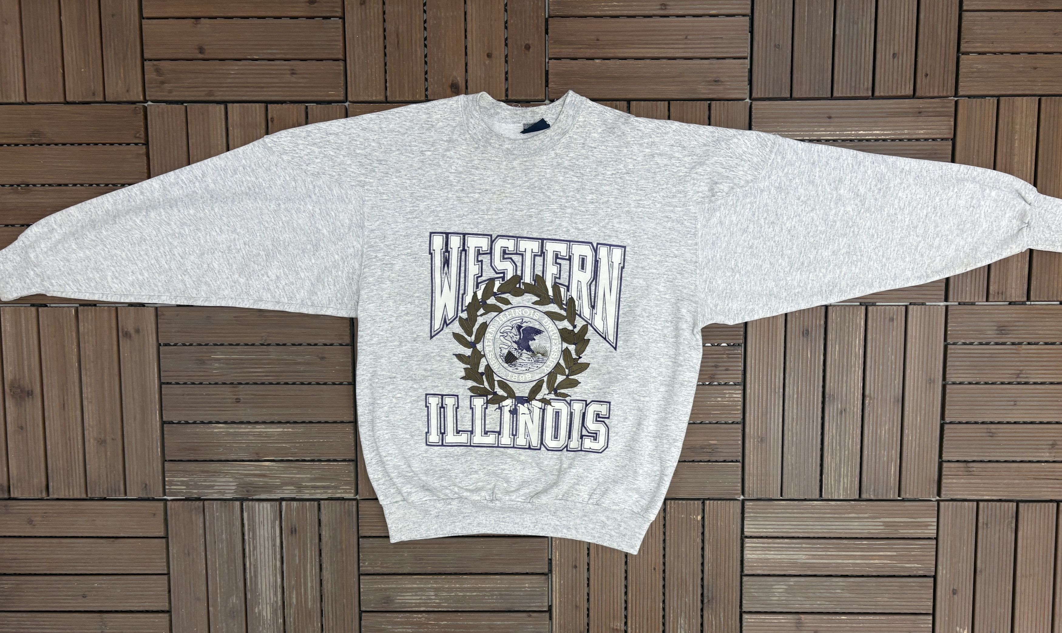 Vintage Western Illinois Leathernecks Vintage Grey Crewneck Sweater Size US L / EU 52-54 / 3 - 5 Thumbnail