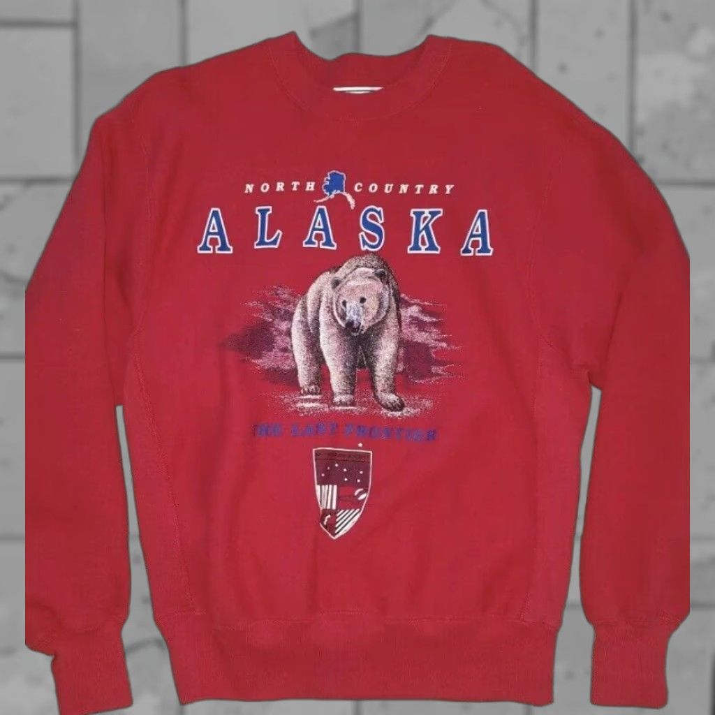 Vintage VINTAGE Galt Sand Alaska Graphic Sweatshirt Men Medium Red USA Pullover Size US M / EU 48-50 / 2 - 1 Thumbnail