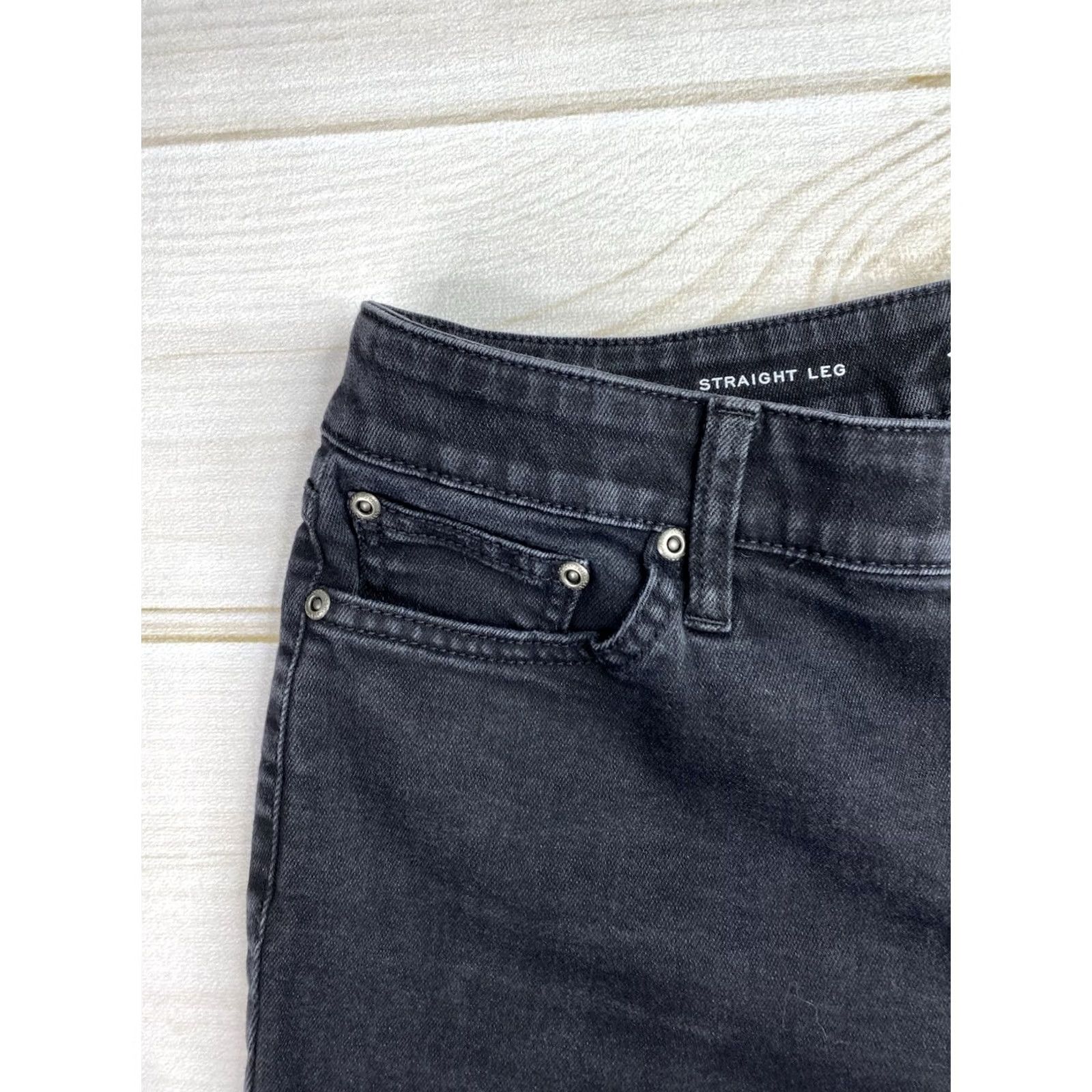 Vintage St. John's Bay Jeans Womens 10 Straight Black Mid Rise Stretch Denim Size 32" / US 10 / IT 46 - 2 Thumbnail