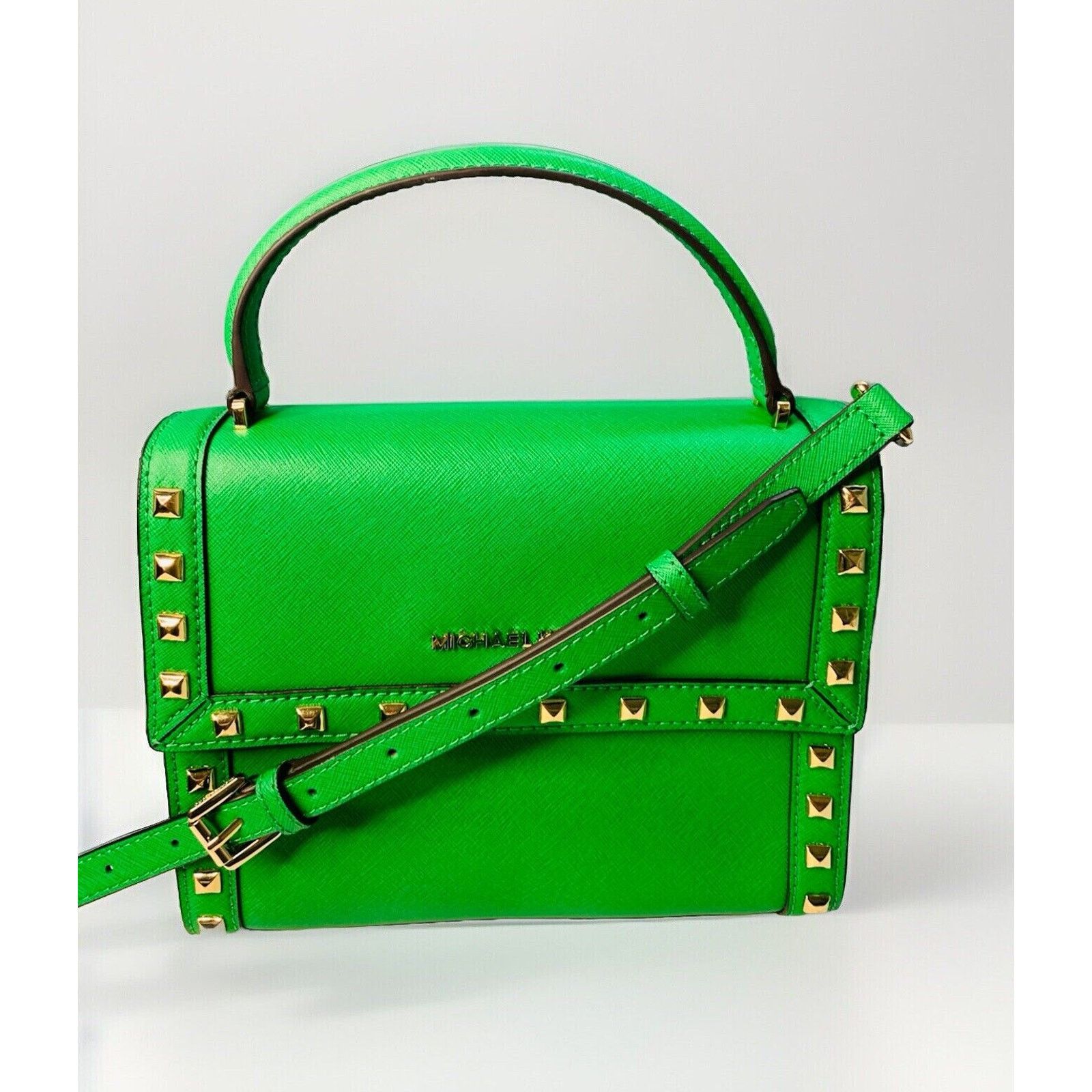 Michael Kors NWOT Michael Kors Dillon Green Palm STD MD Messenger Leather Size ONE SIZE - 2 Thumbnail