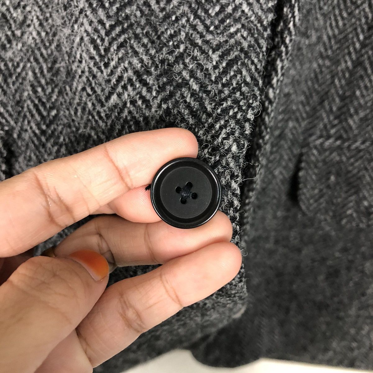 Harris Tweed 📌Vintage Wool Jacket Harris Tweed Double Breast Herringbone Size US M / EU 48-50 / 2 - 17 Thumbnail