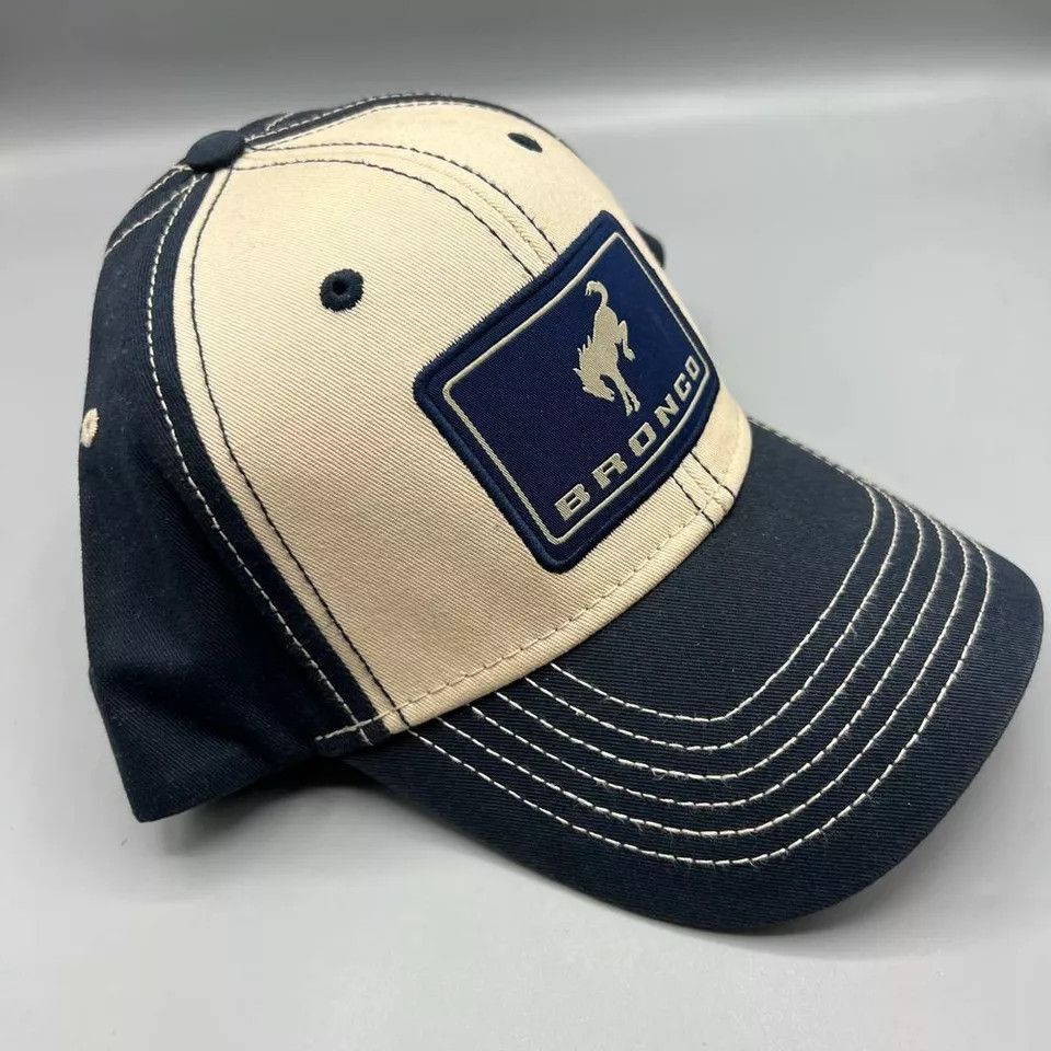 Other Ford Bronco Hat Men Beige Black H3 Headwear Snap Back Cap Size ONE SIZE - 3 Thumbnail