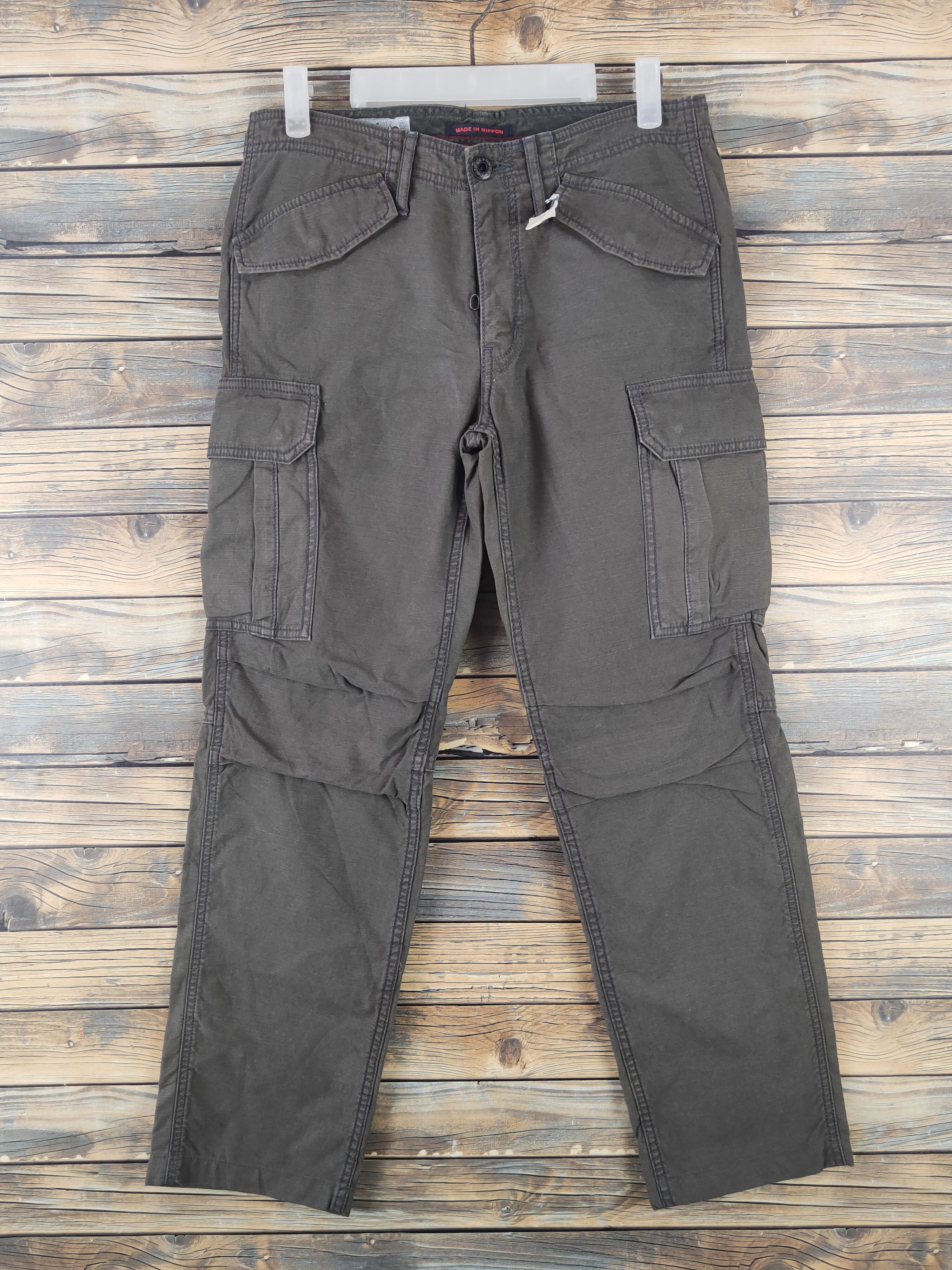 Surplus Research DL Surplus-Blue Way Olive Multipocket Cargo Pants #452 Size US 29 - 1 Thumbnail