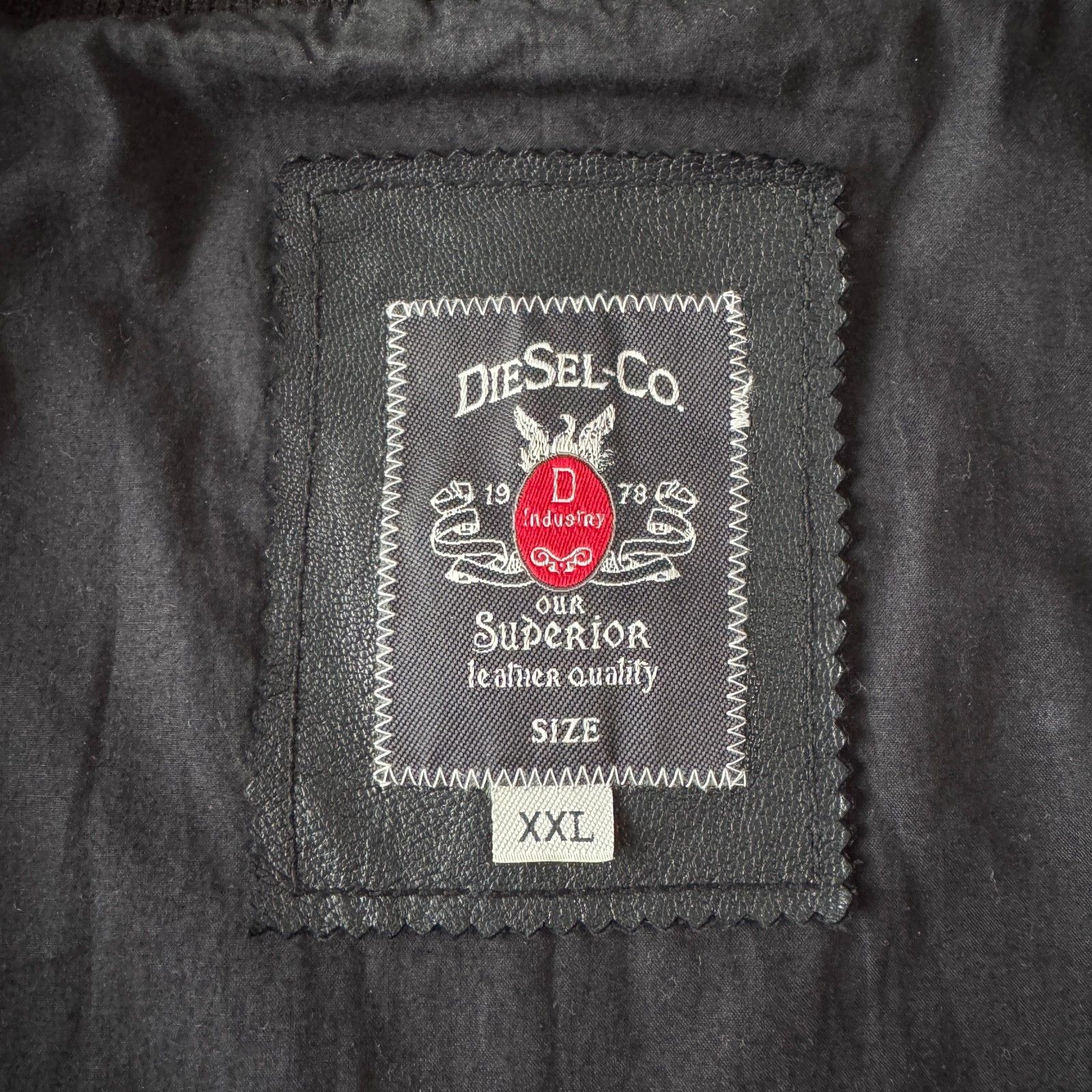 Diesel Diesel Superior Vintage Leather Biker Jacket Black Bomber Size US XL / EU 56 / 4 - 13 Thumbnail