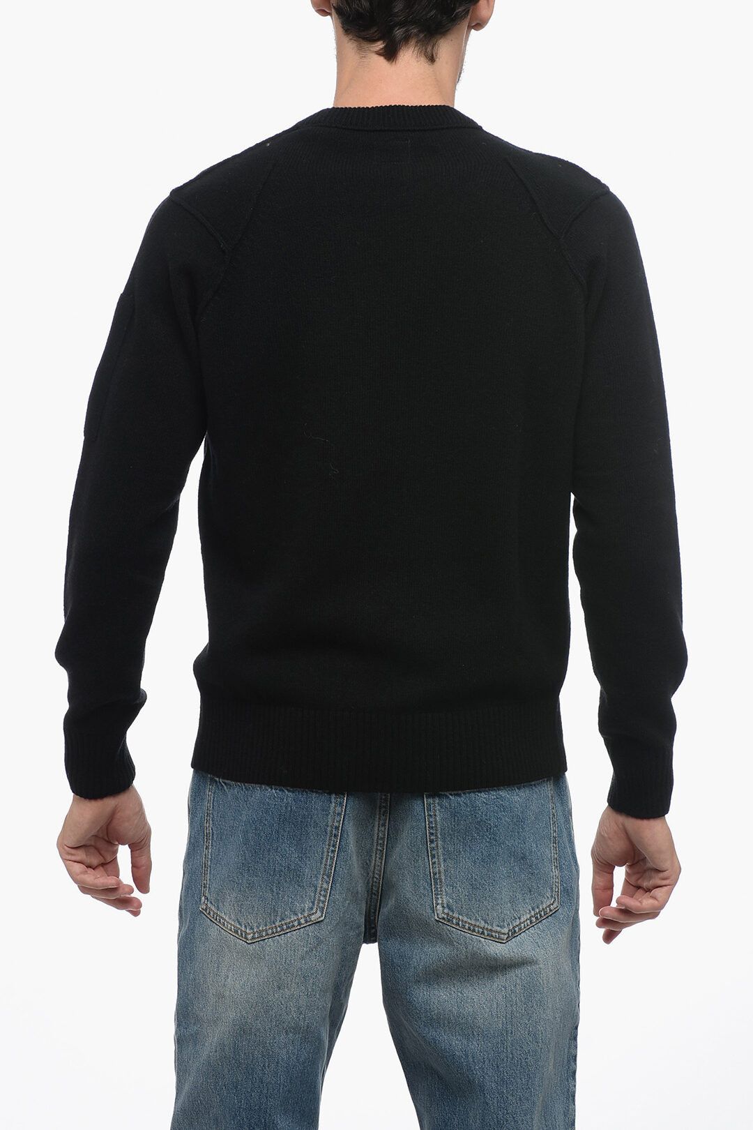 C.P. Company og1mm1024 Wool Sea Island Sweater in Black Size US M / EU 48-50 / 2 - 2 Thumbnail