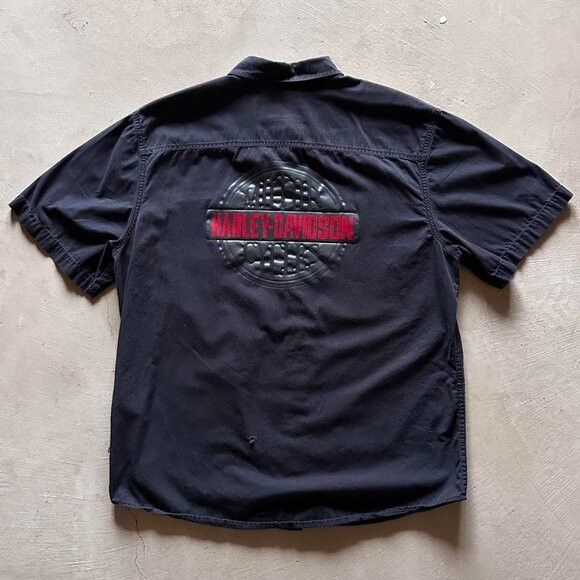 Harley Davidson harley davidson black boxy button up shirt Size US XL / EU 56 / 4 - 3 Thumbnail