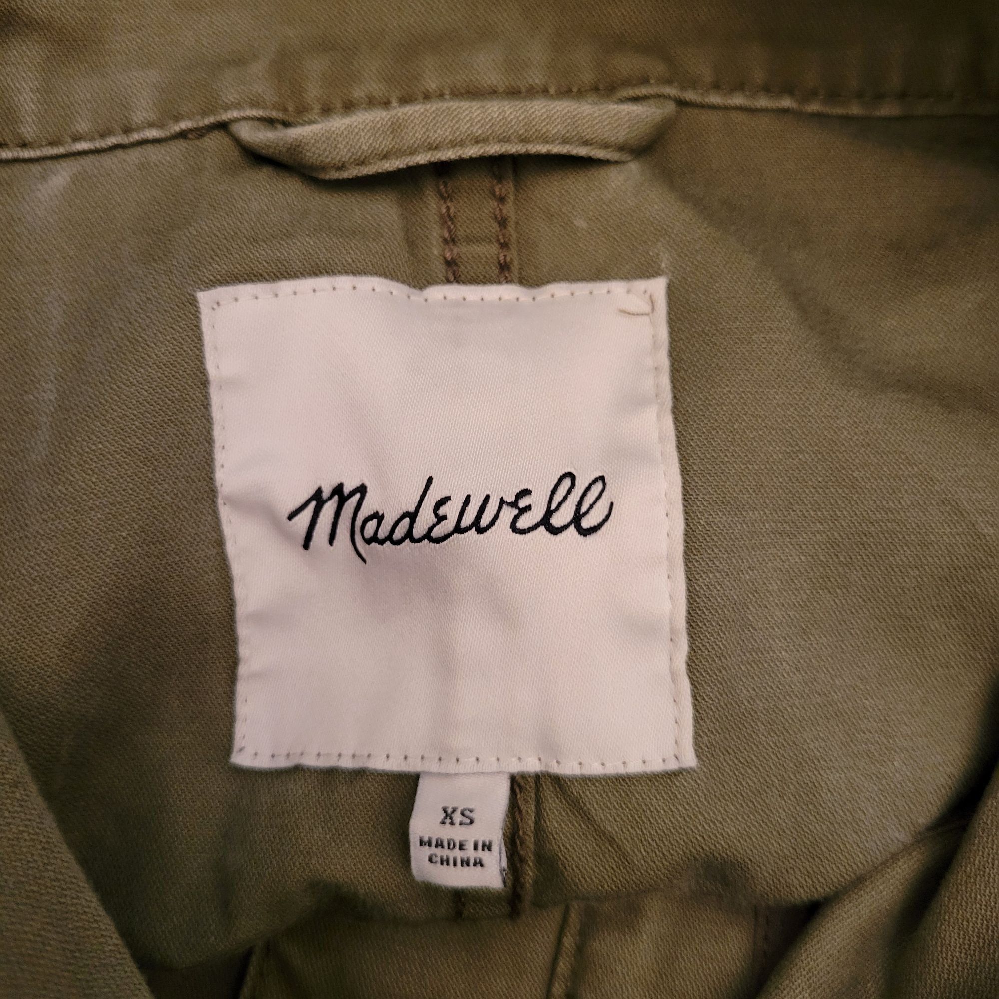 Madewell Madewell XS Olive Green Moto Military Army Utility Jacket PA Size XS / US 0-2 / IT 36-38 - 3 Thumbnail