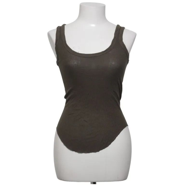 Enza Costa Ribbed Silk Rayon Tank Top Dark Shadow XS, Made in LA Size XS / US 0-2 / IT 36-38 - 1 Thumbnail