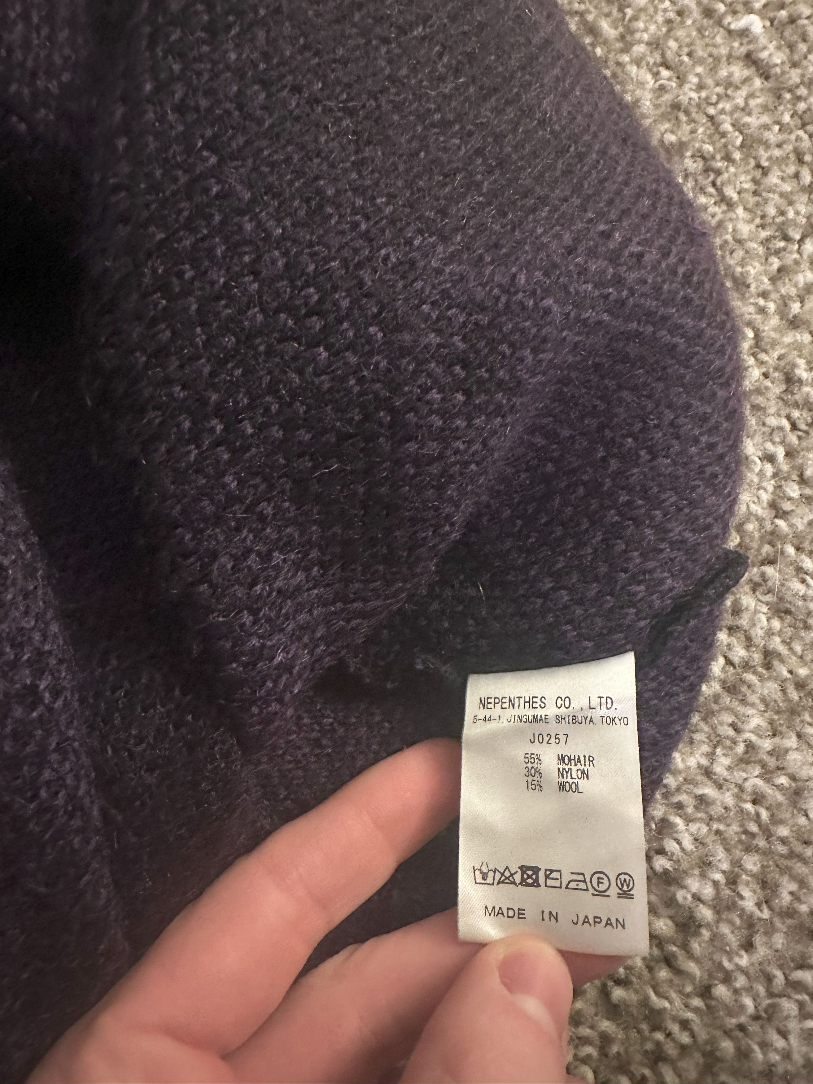 Needles Needles Mohair Cardigan Sweater 'Charcoal' Size L Size US L / EU 52-54 / 3 - 5 Thumbnail