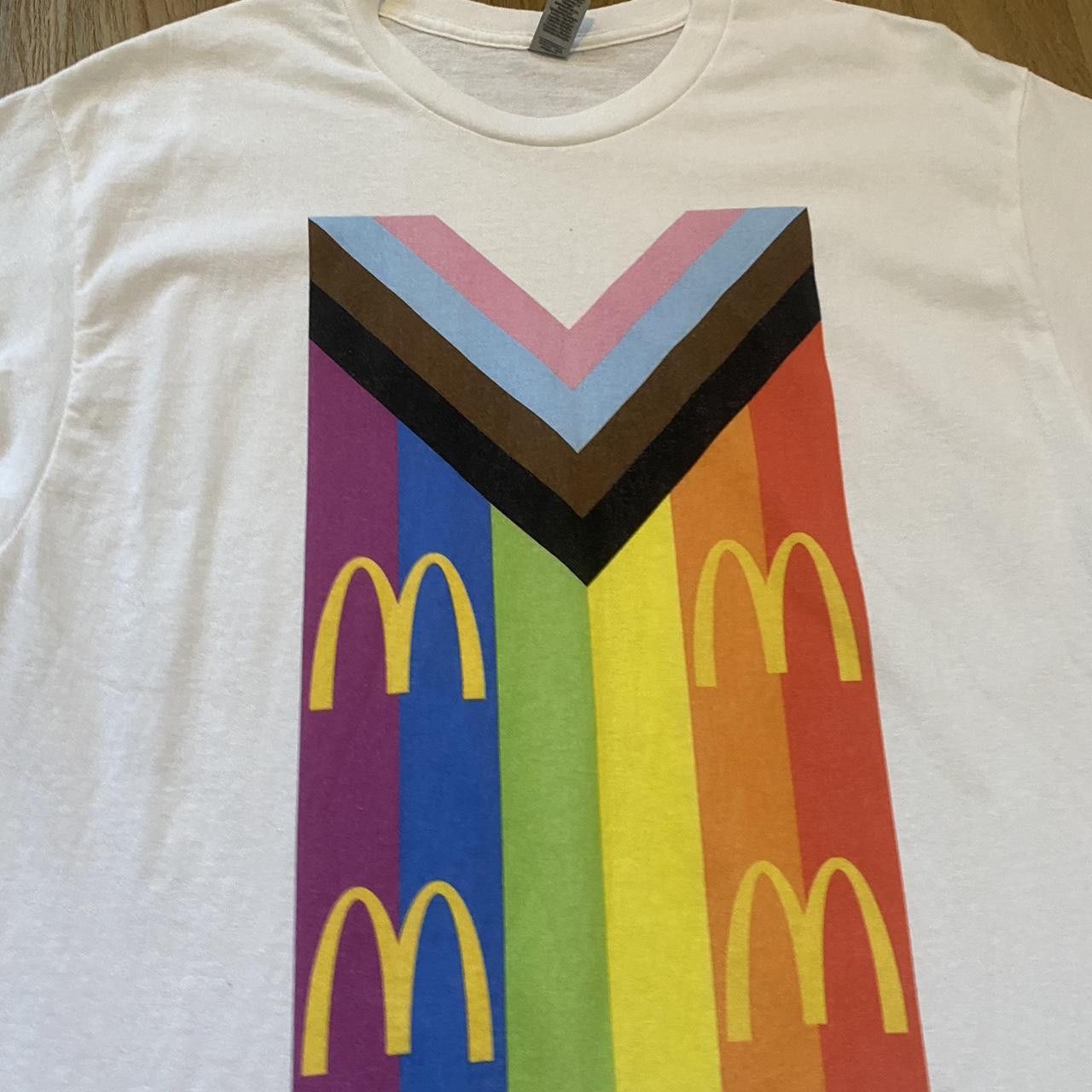 Gildan White cotton McDonald's Pride tee #Pride Gender Size US L / EU 52-54 / 3 - 3 Thumbnail