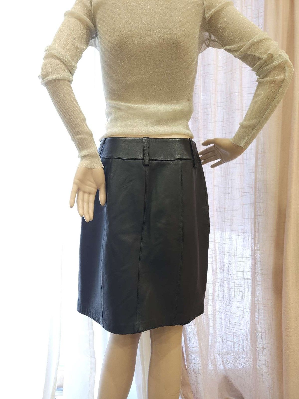 Genuine Leather × Vintage Vintage Genuine Leather Skirt by Tristan & Iseut Size 28" / US 6 / IT 42 - 7 Thumbnail