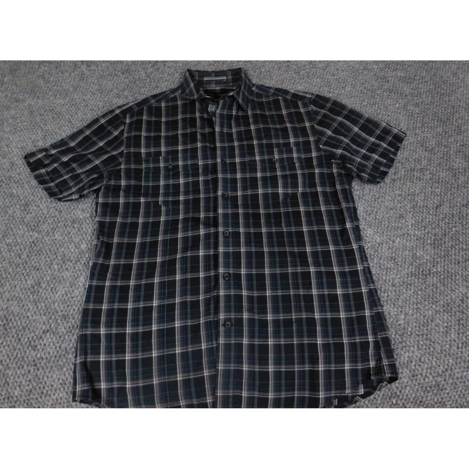 Banana Republic Banana Republic Shirt Mens Small Gray Plaid Button-Down Long Sleeve Regular Cotton Knit Button-Up Western 90s Size US S / EU 44-46 / 1 - 3 Thumbnail