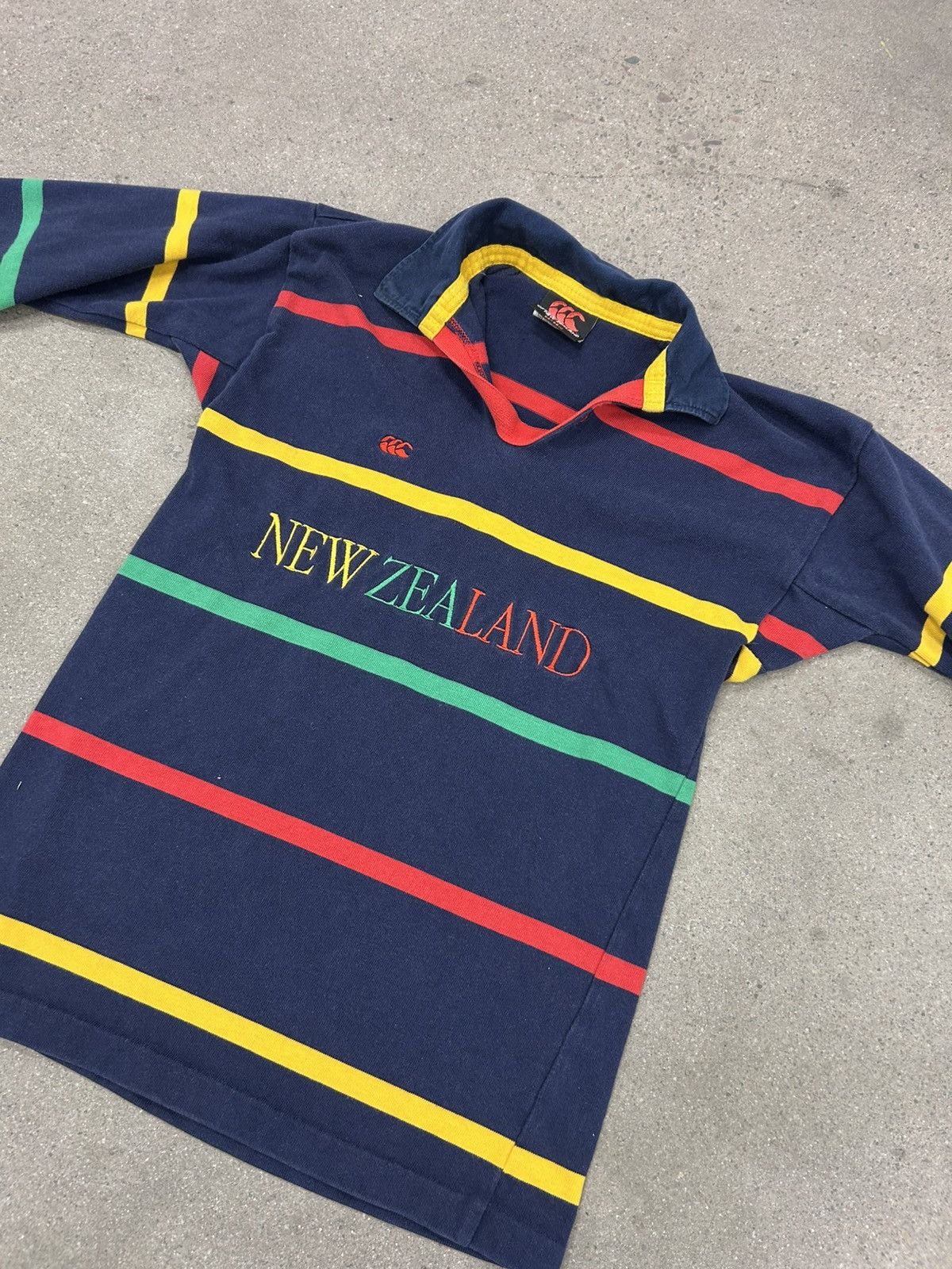 Canterbury of New Zealand × Vintage Vintage CANTERBURY Polo Rugby Shirt Striped Long Sleeve Size US S / EU 44-46 / 1 - 4 Thumbnail