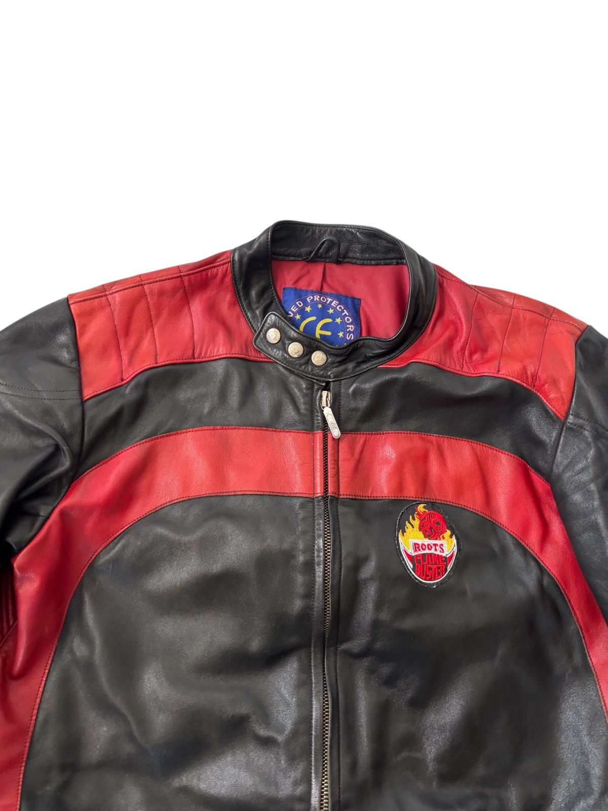 Vintage Vintage Roots Flame Buster Racing leather jacket Size US XL / EU 56 / 4 - 4 Thumbnail