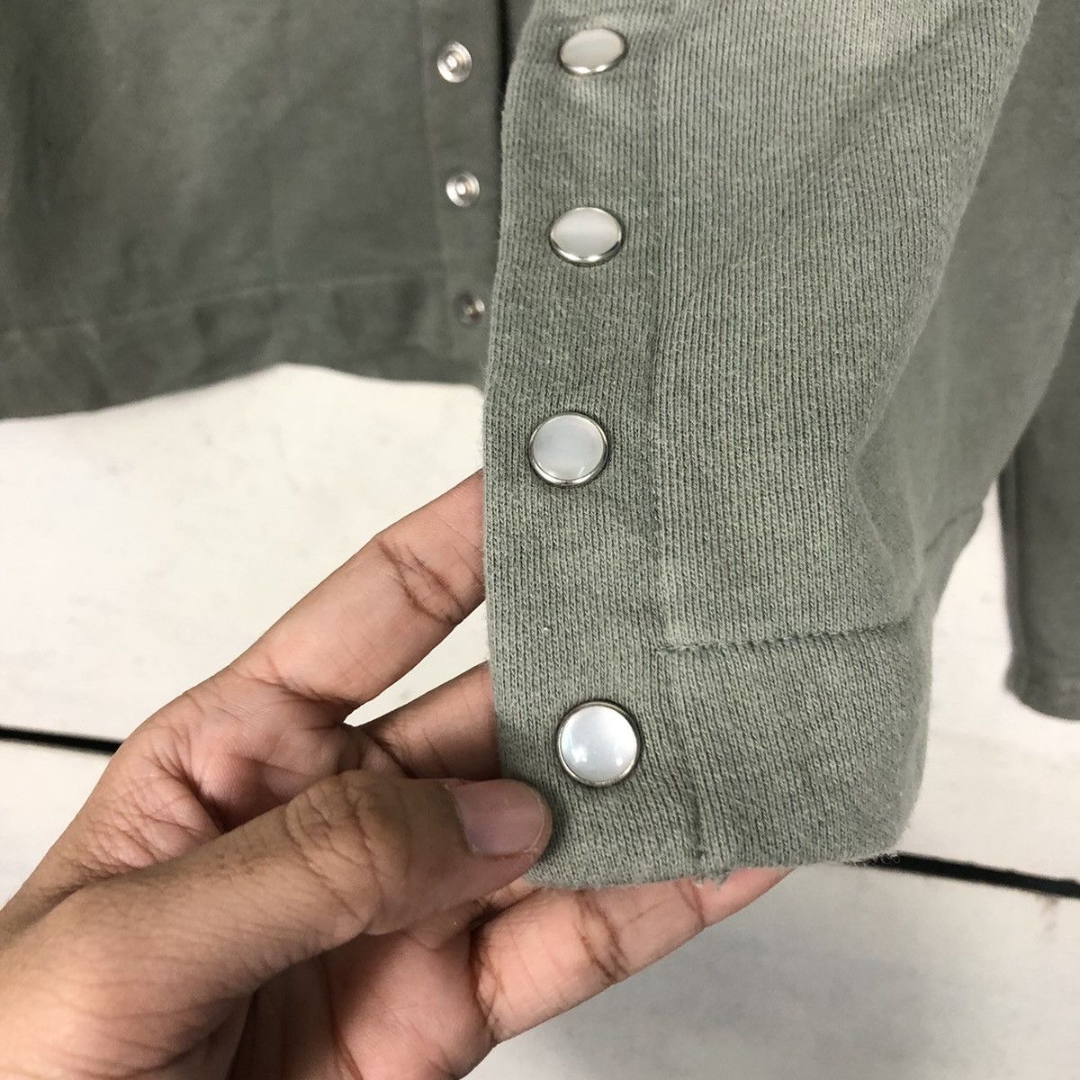 Japanese Brand 📌Rich Green Olive Vintage Cardigan Omnes Issey Miyake Size US M / EU 48-50 / 2 - 17 Thumbnail