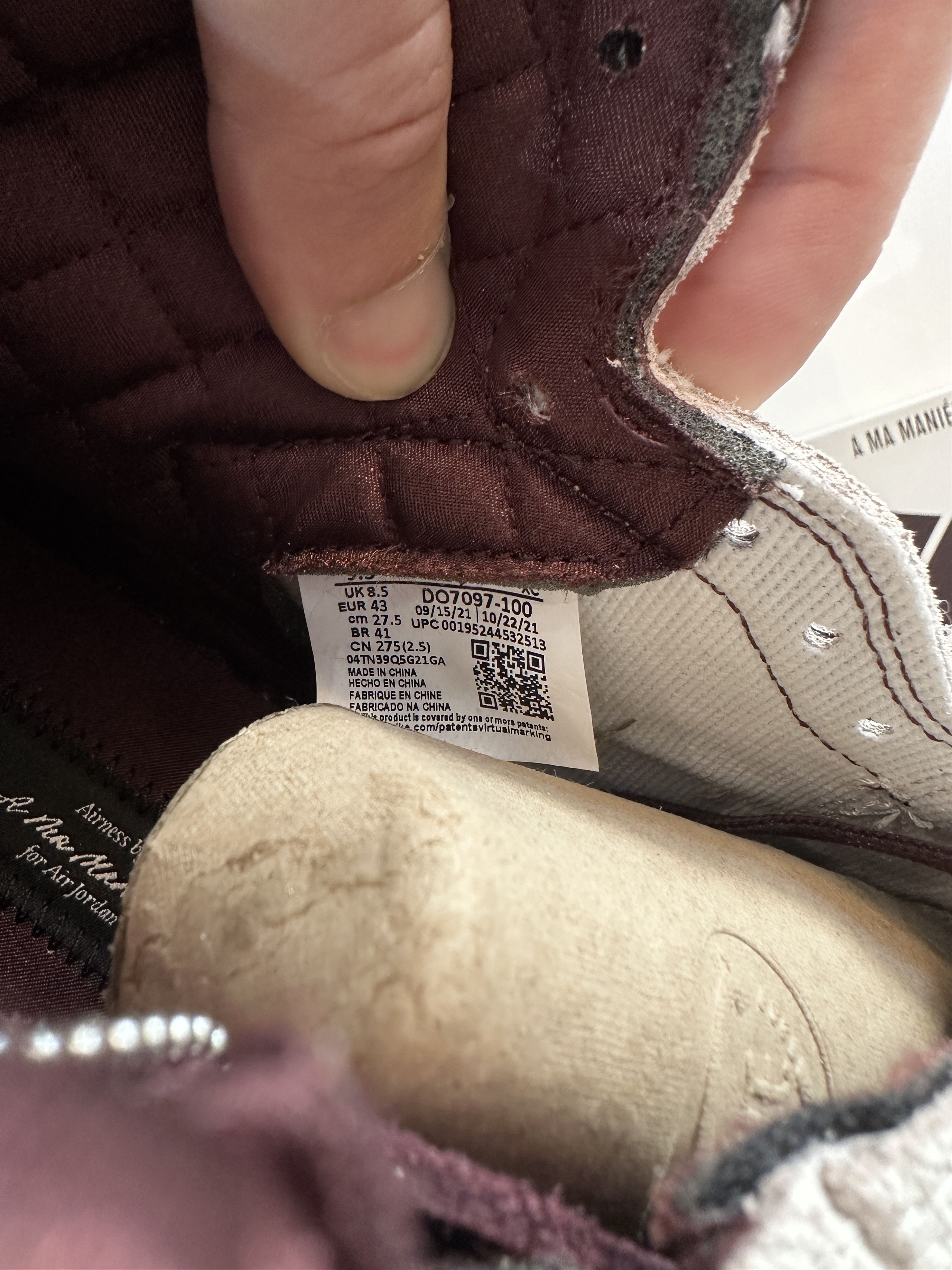 A Ma Maniere × Jordan Brand Jordan 1 Ma Maniere Size US 9.5 / EU 42-43 - 5 Thumbnail