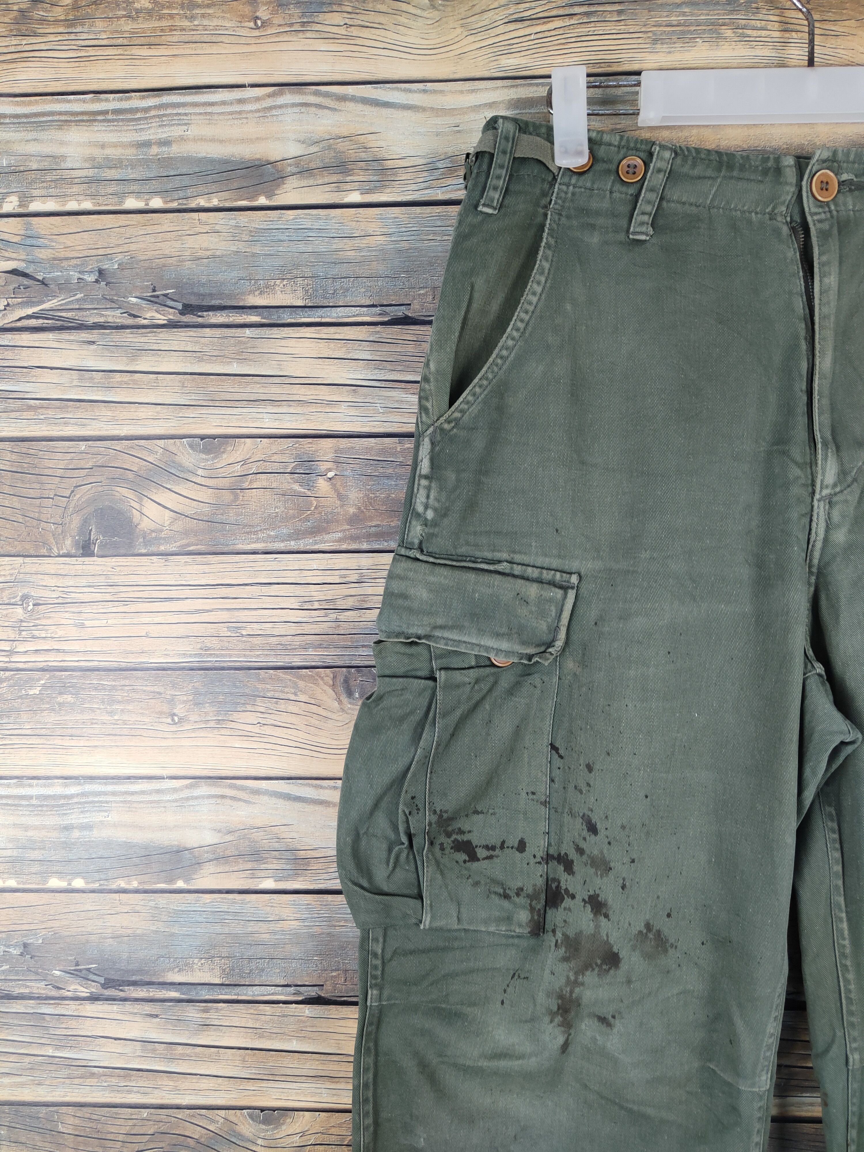 Japanese Brand Turky Baer Multipocket army Tactical Cargo Pants #W 1782 Size US 29 - 3 Thumbnail