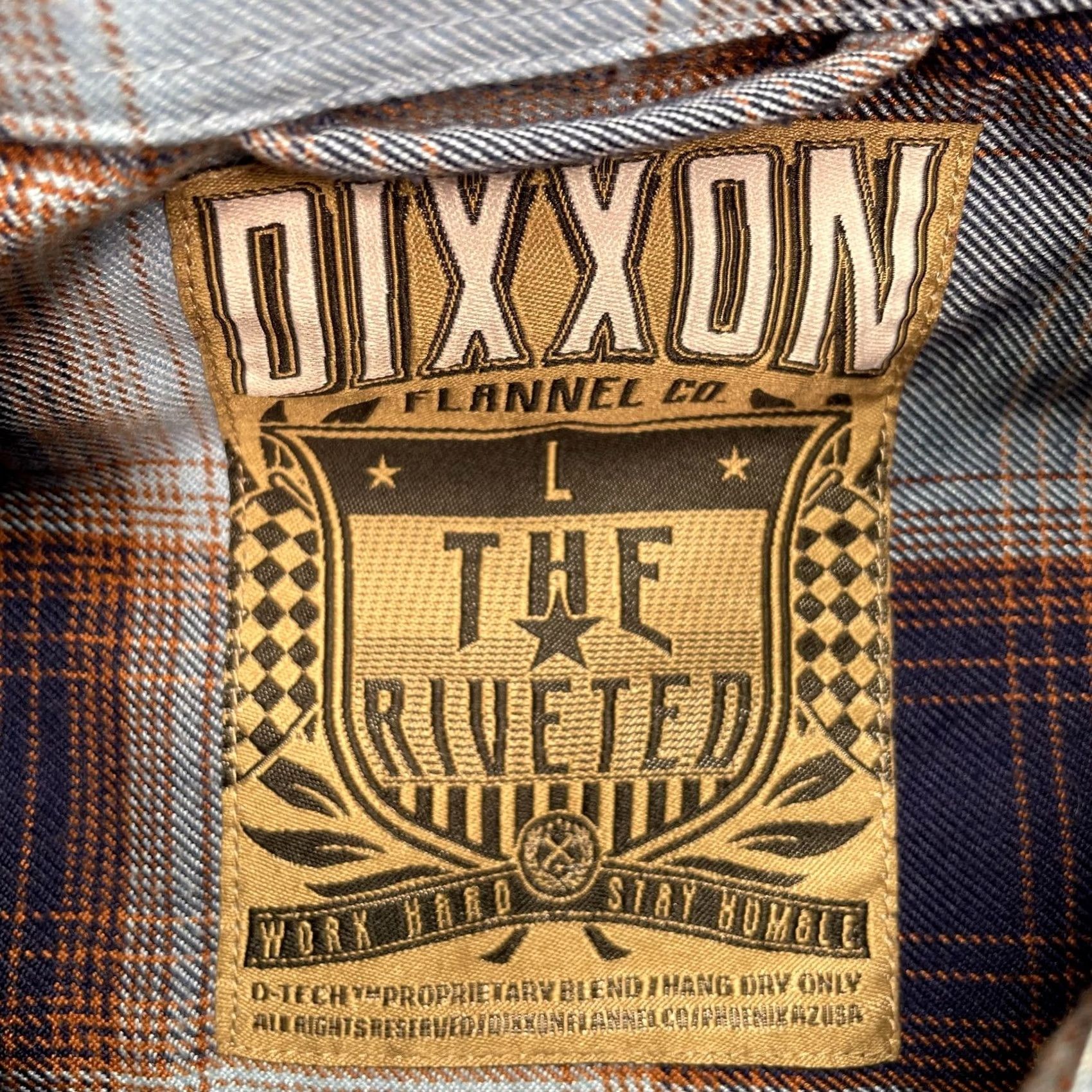 Vintage Dixxon Shirt Women’s Large Blue Plaid Flannel Snap Front Long Sleeve The Riveted Womens L Blue Plaid Flannel Shirt Size L / US 10 / IT 46 - 2 Thumbnail