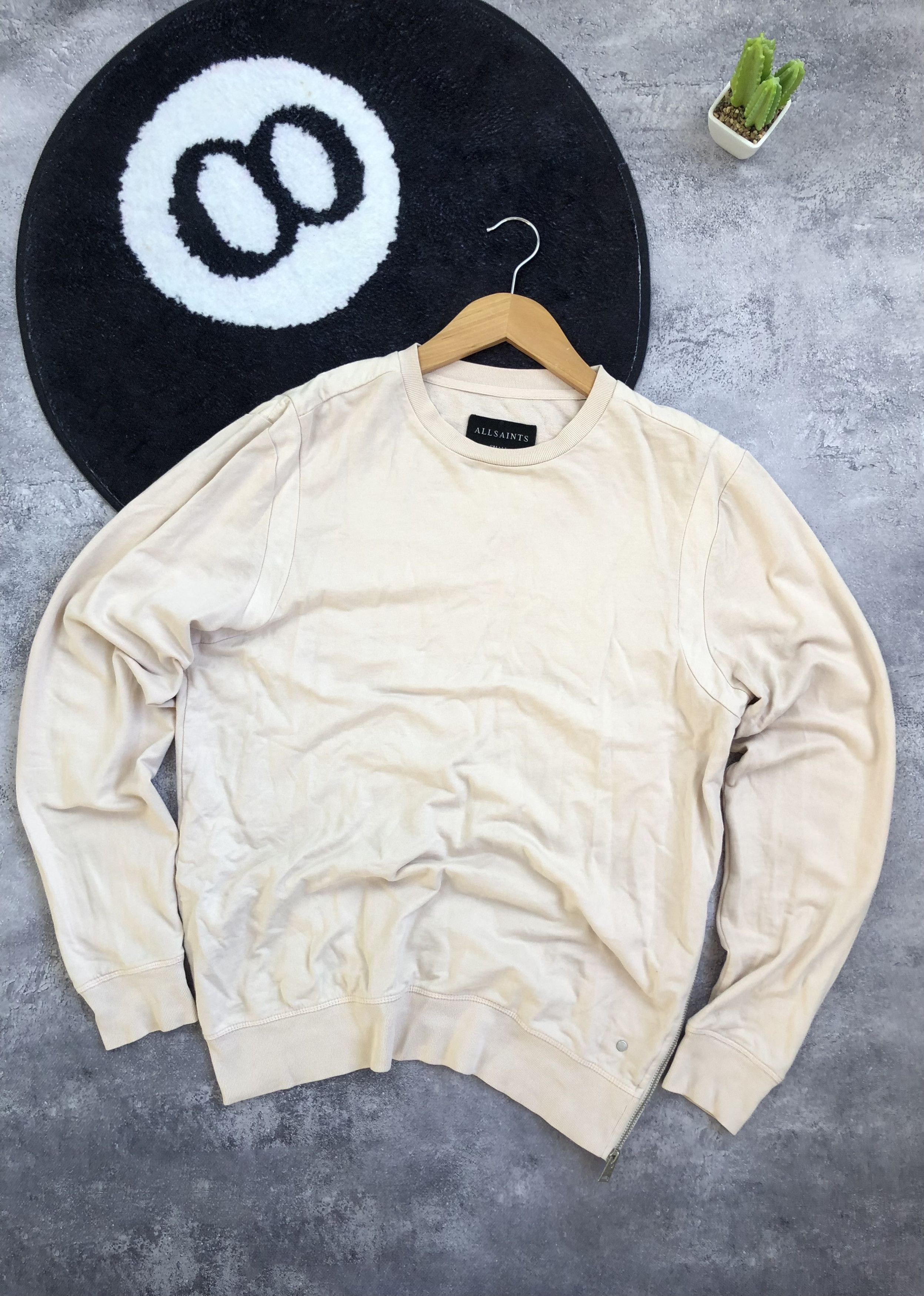 Allsaints ALLSAINTS Avantgarde Zip Sweatshirt Beige Streetwear S Size Size US S / EU 44-46 / 1 - 1 Thumbnail